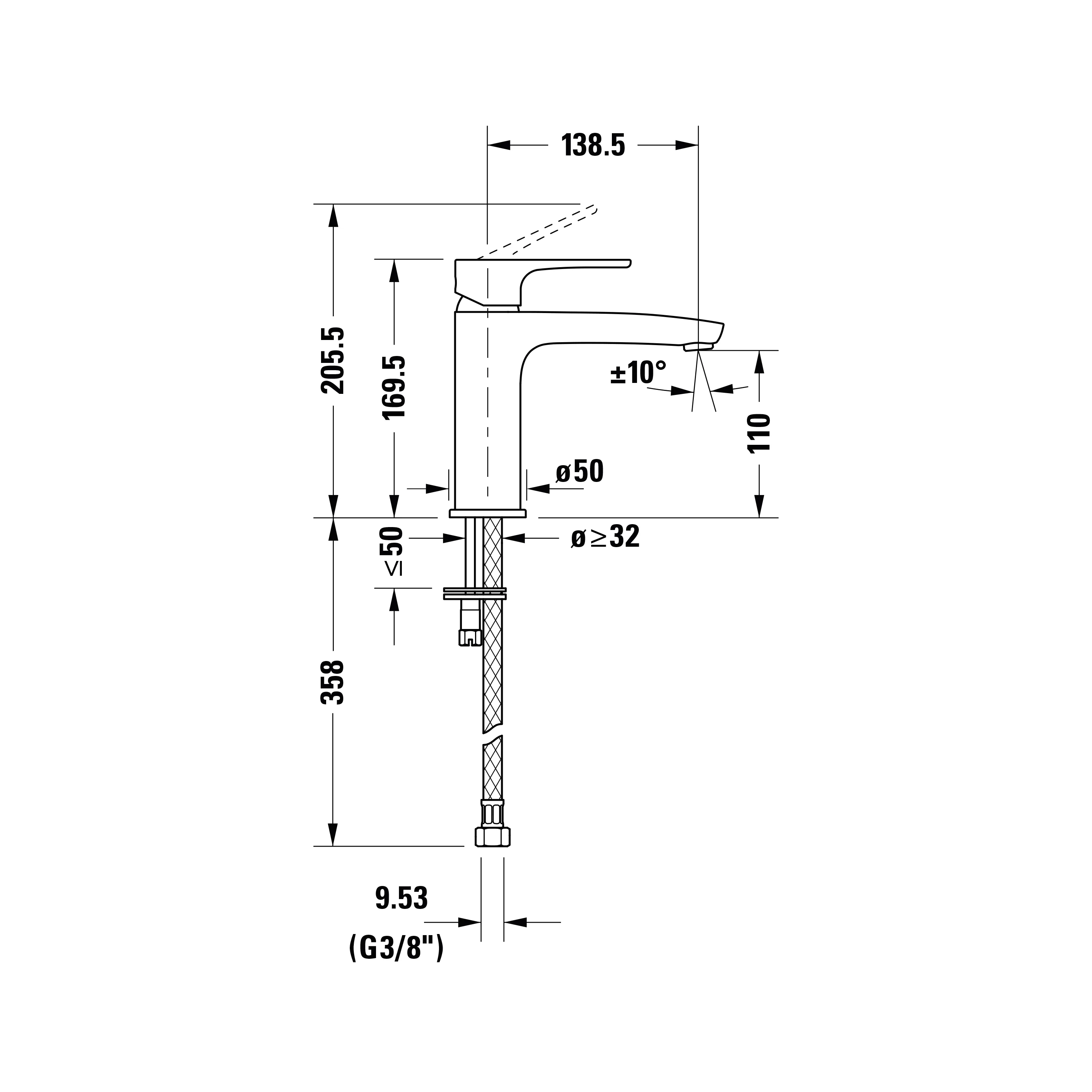 Duravit B.1 ettgrepps-tvättställsblandare - Image 24
