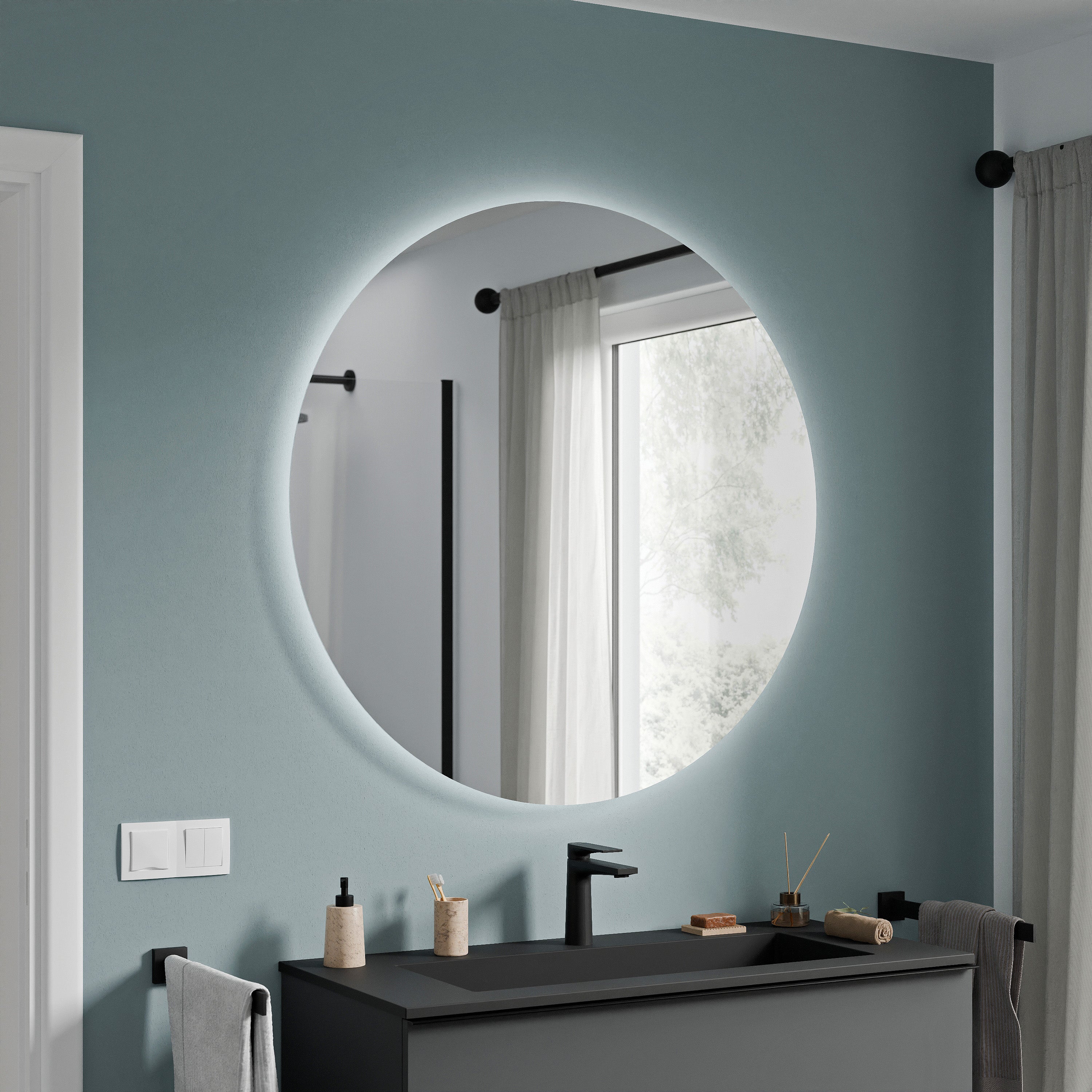 Badrumsmöbelset AVA 100 cm med tvättställ - Image 38