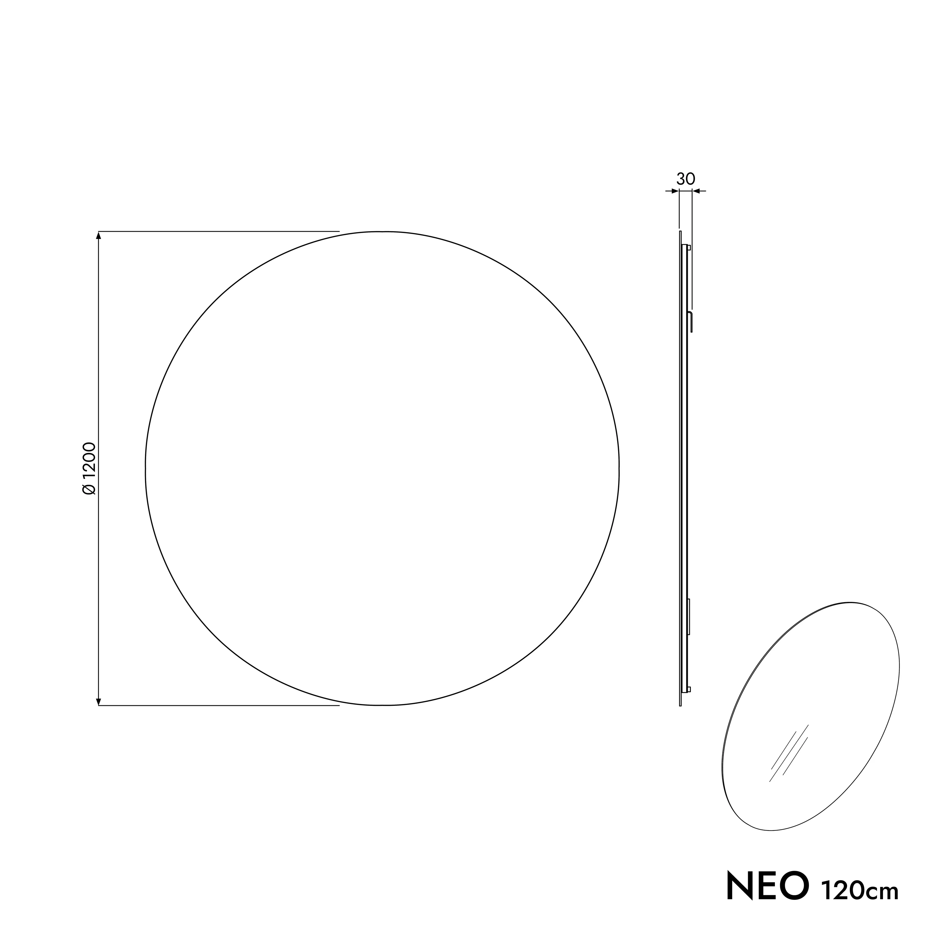 Badrumsmöbelset AVA 120 cm med handfat - Image 45