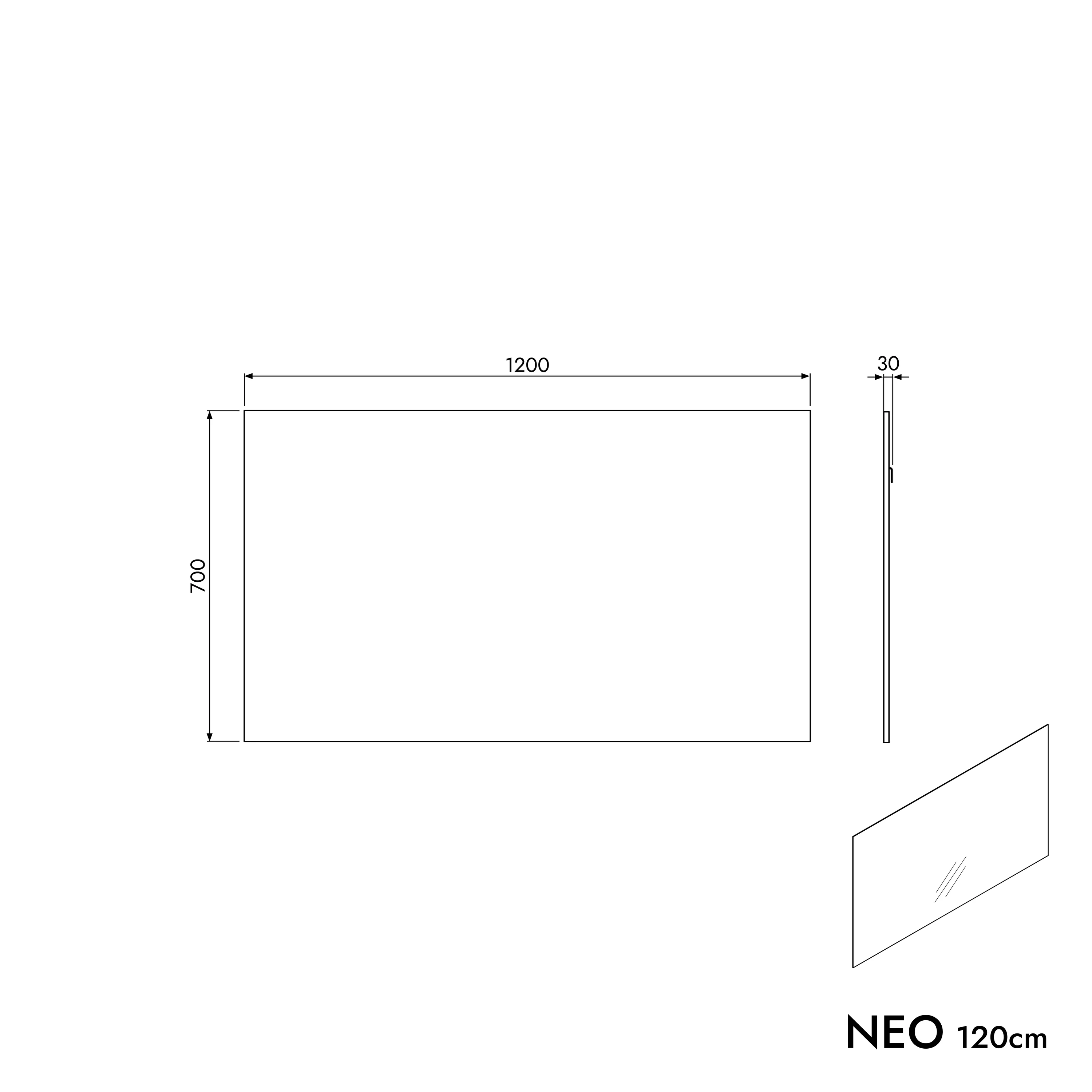 Badrumsmöbelset AVA 120 cm med handfat - Image 46