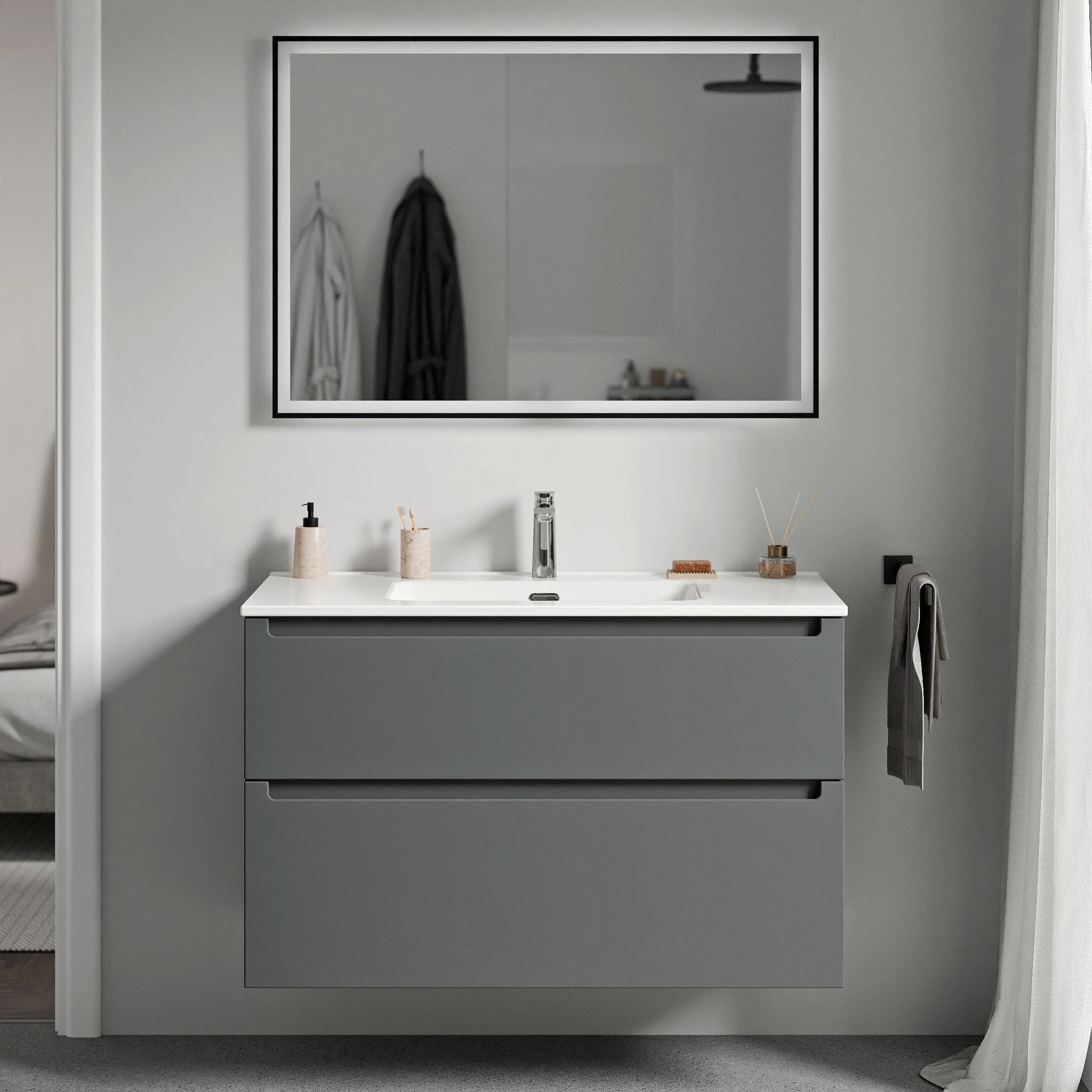Badrumsmöbel set VIREO 100 cm med tvättställ - Image 33