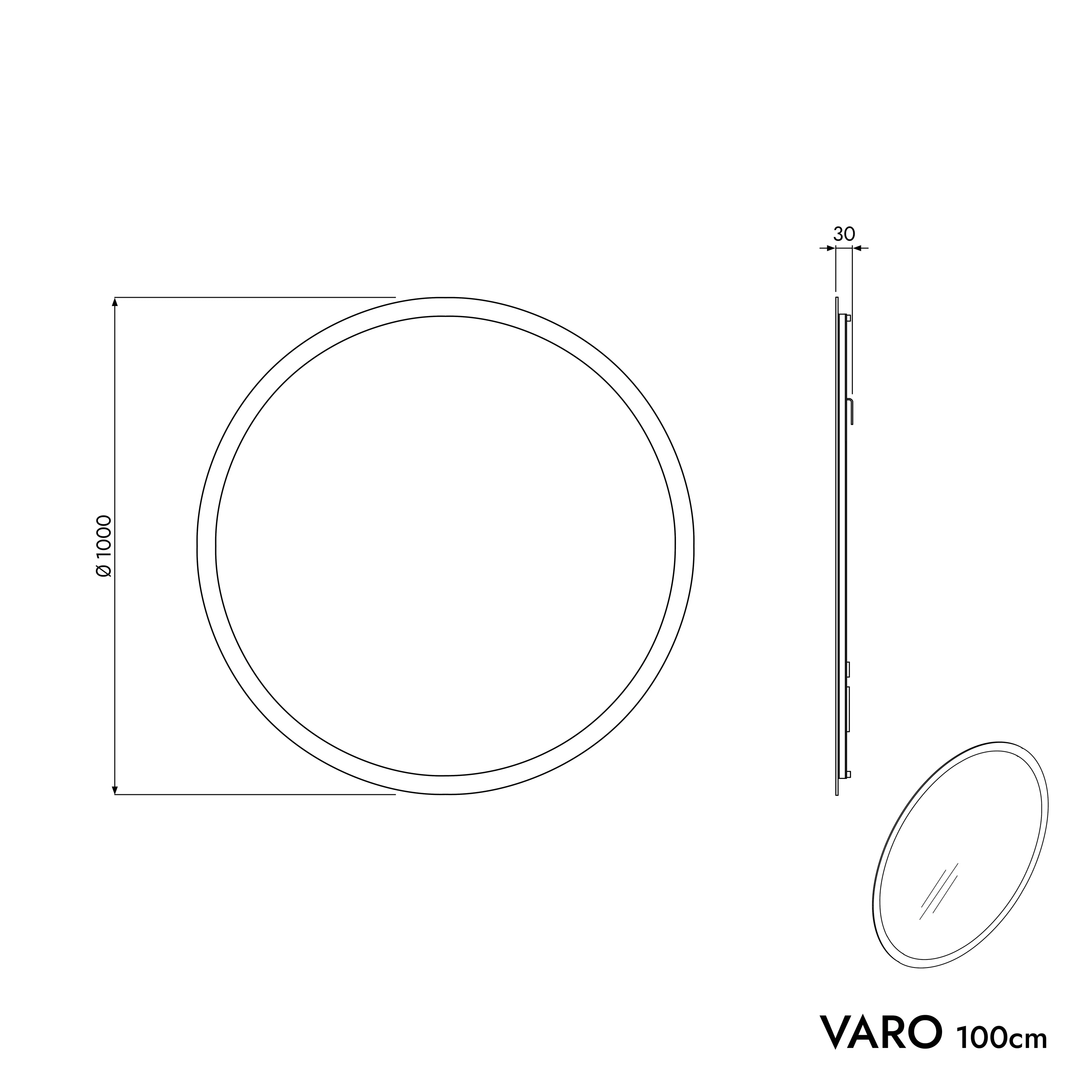 Badrumsmöbel set VIREO 100 cm med tvättställ - Image 63