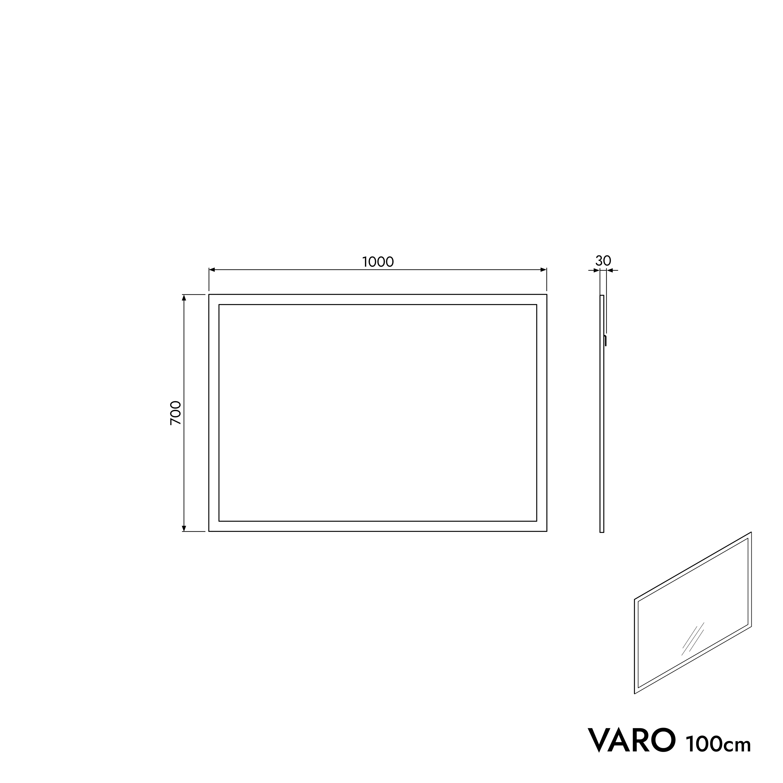 Badrumsmöbel set VIREO 100 cm med tvättställ - Image 64