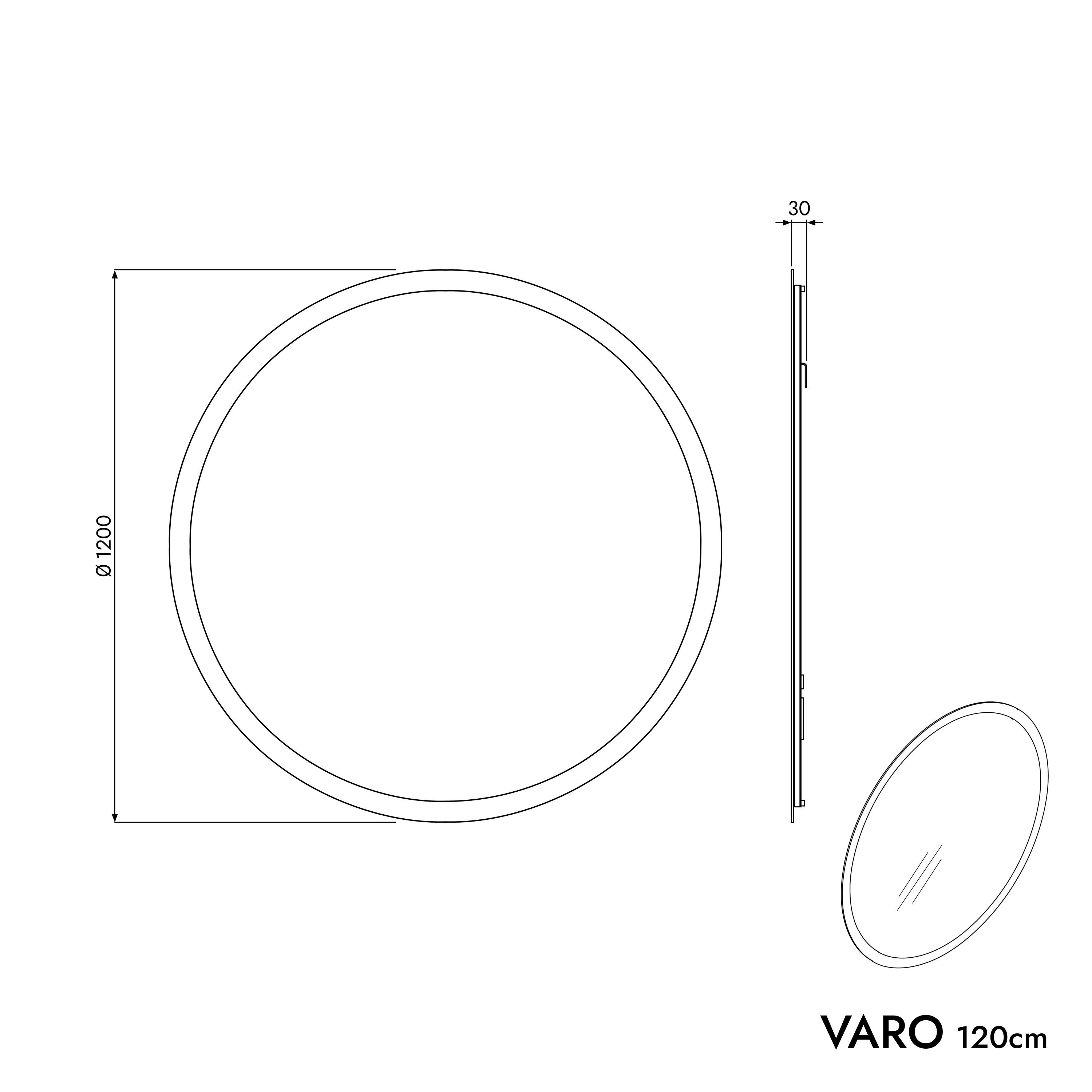 Badrumsmöbelset VIREO 120 cm med dubbel handfat - Image 62