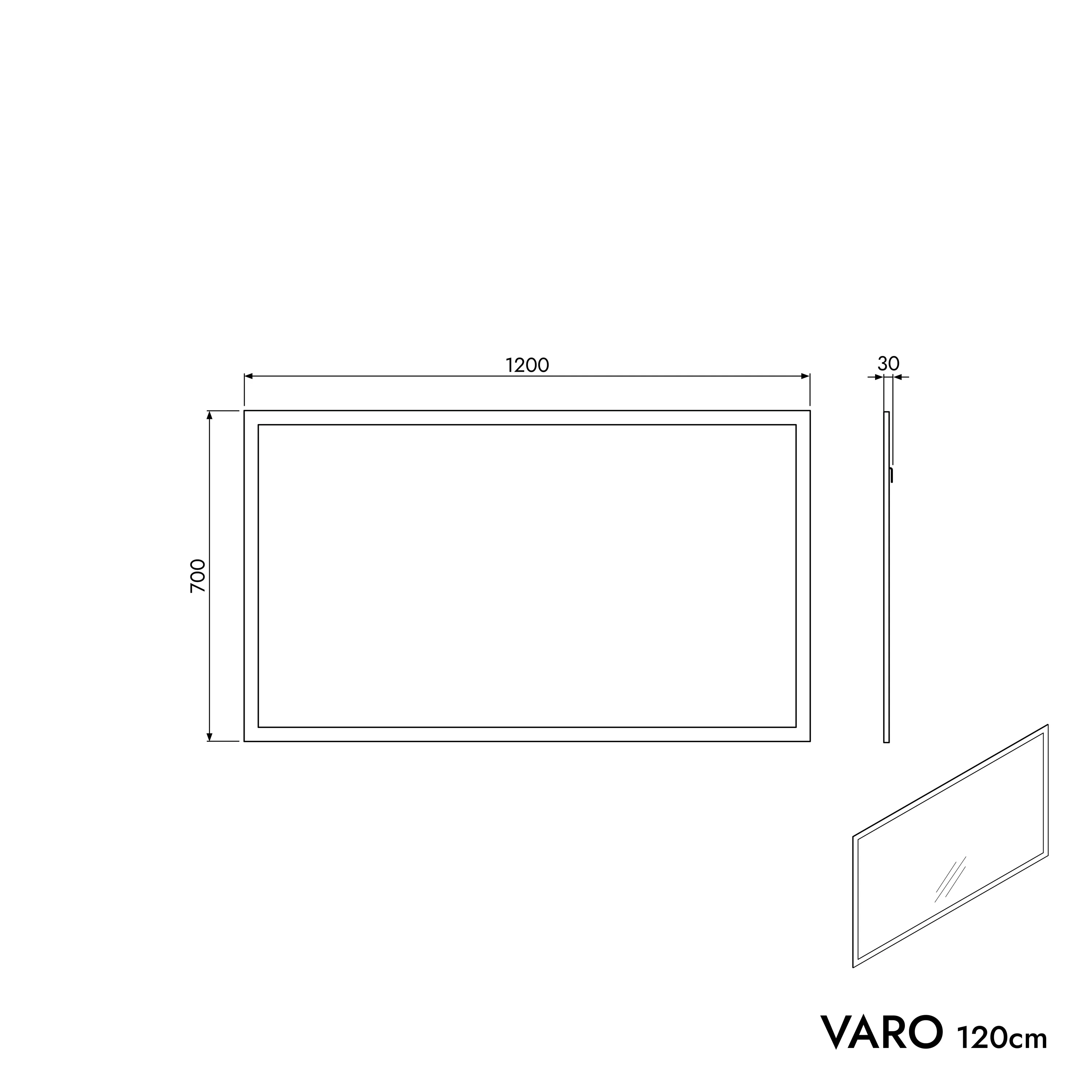 Badrumsmöbelset VIREO 120 cm med dubbel handfat - Image 63