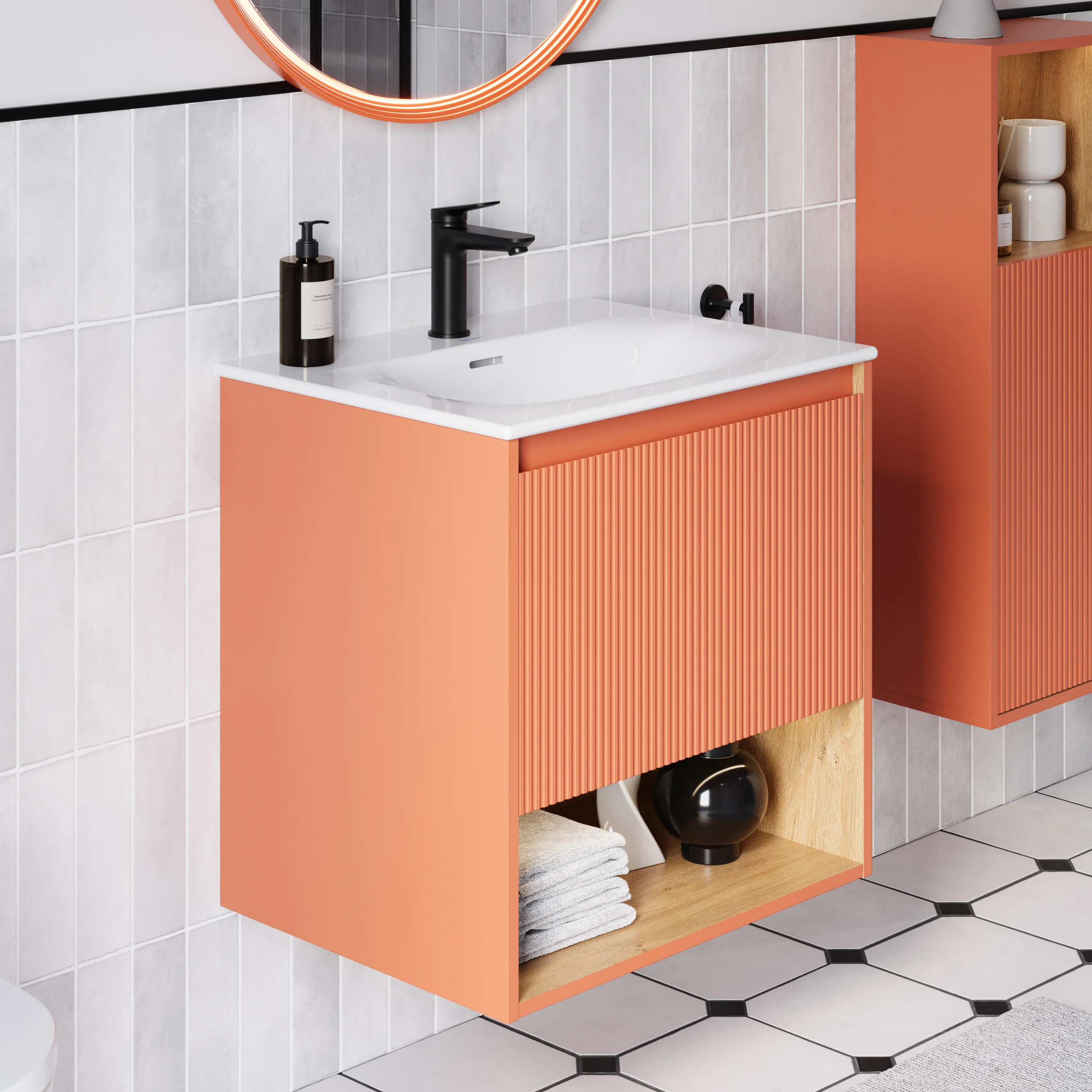 Badrumsmöbel Set BELDIVO 60 cm med tvättställ - Image 29