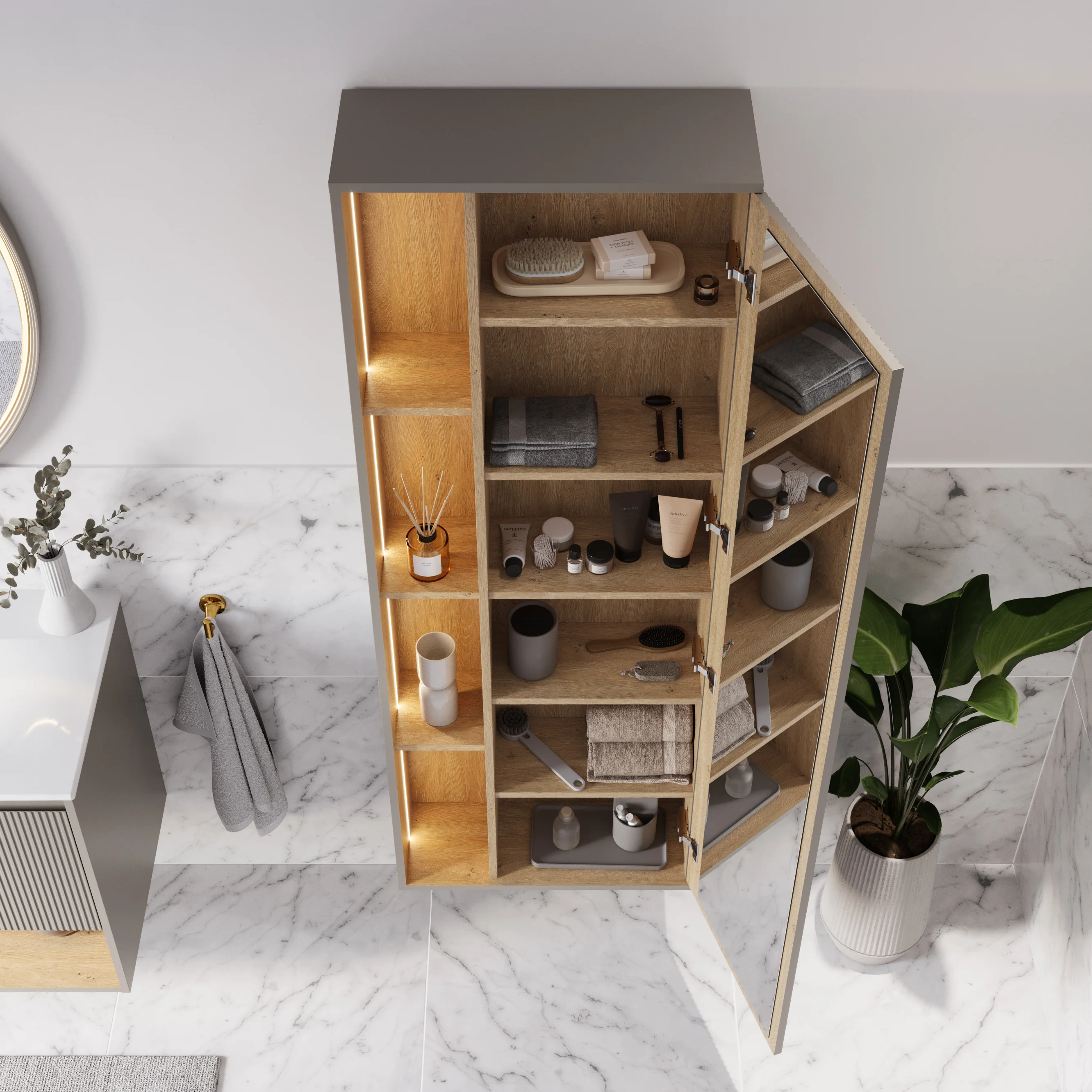Badrumsmöbelset BELDIVO 100 cm med tvättställ - Image 31