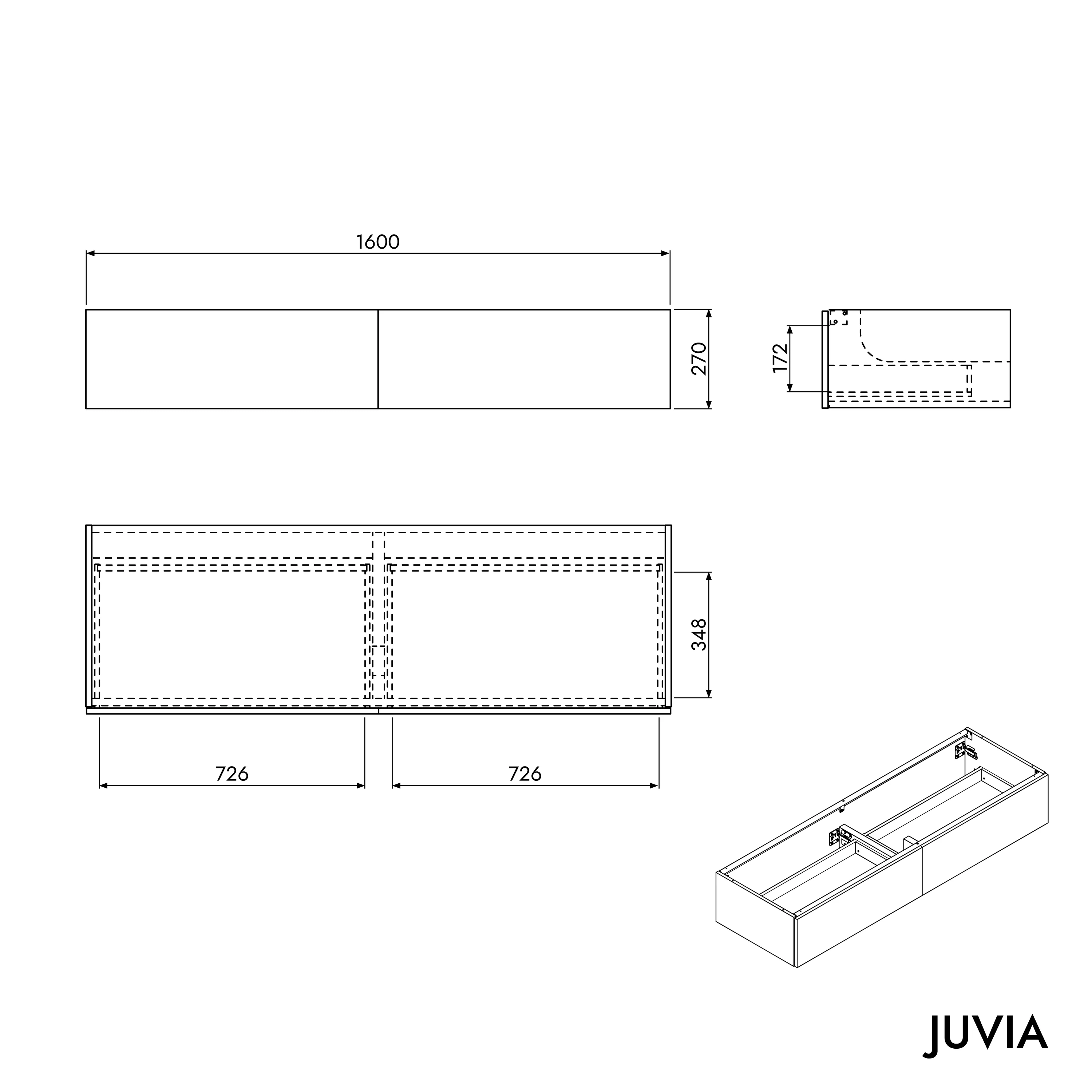 Badrumsmöbler JUVIA Compact 100 cm till 160 cm - Image 84