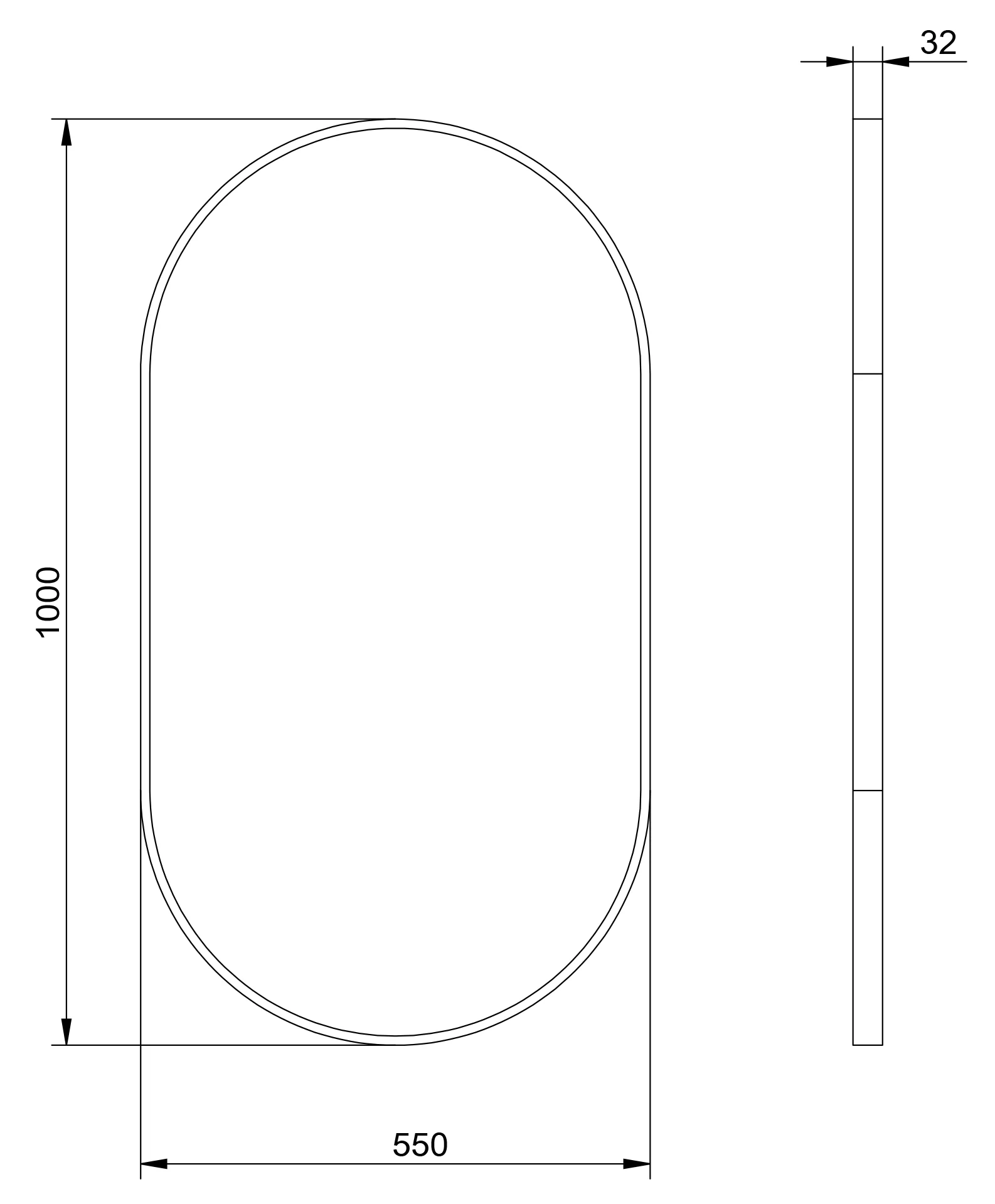 Badrumsspegel 8144B oval - Image 14