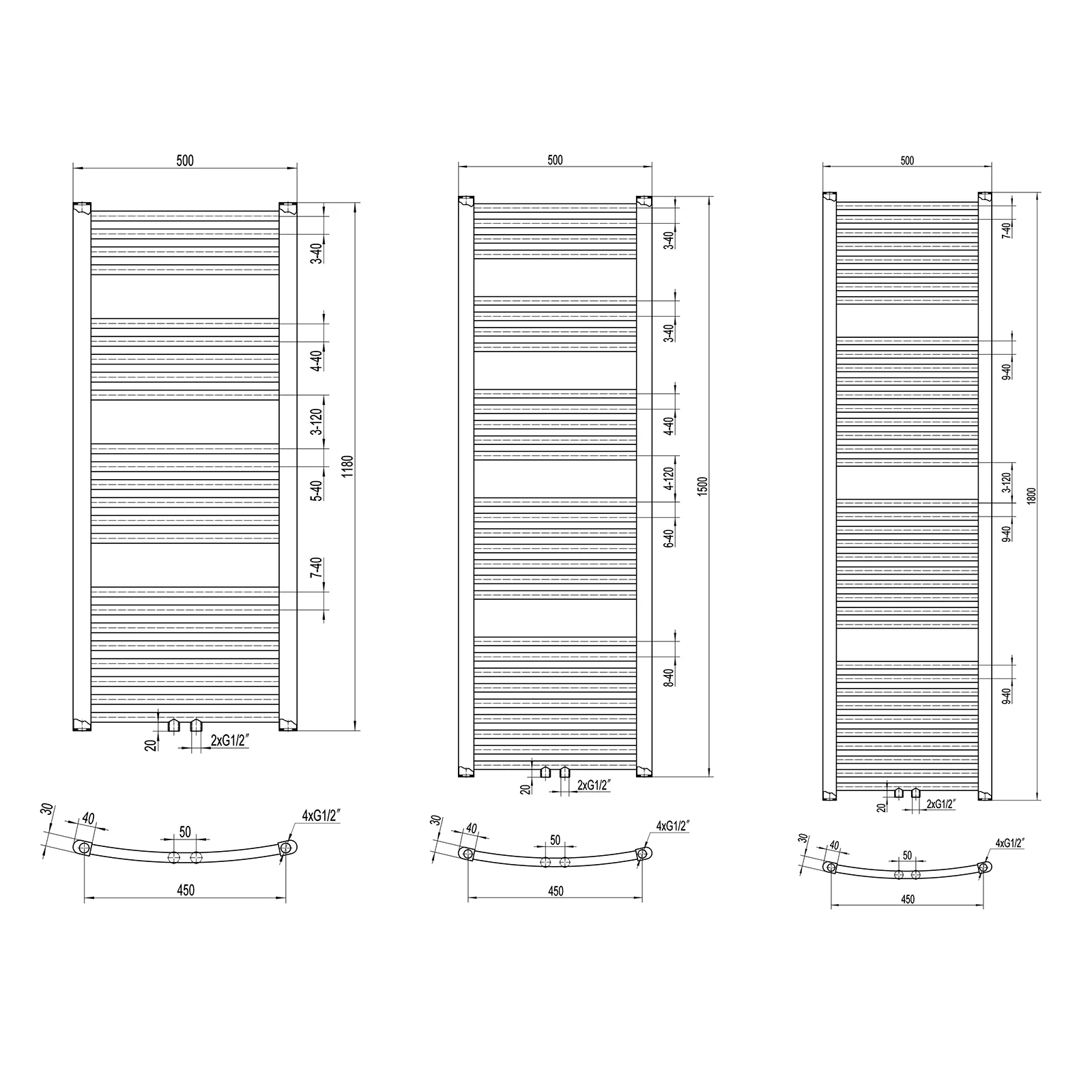BERNSTEIN badrumsradiator handduksvärmare R20C - Image 8