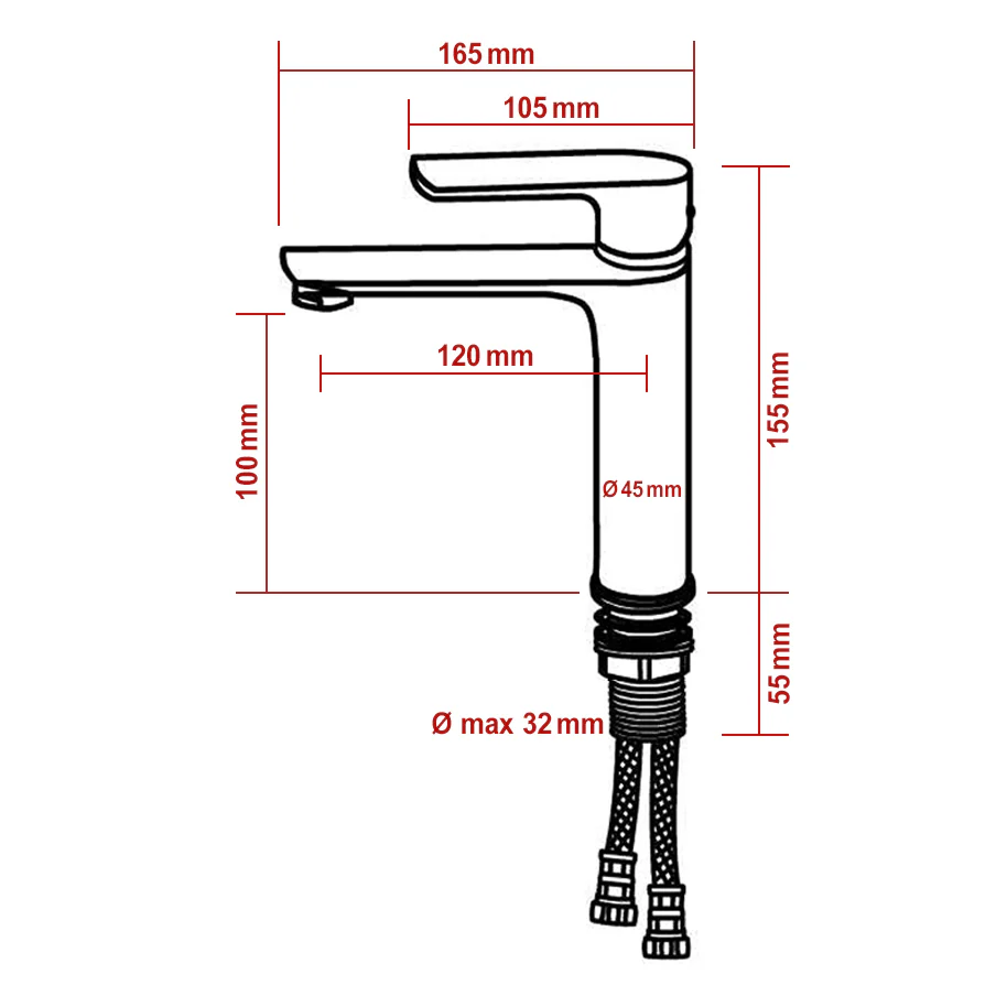 Blandare för tvättställ eller handfat 4024G - Image 9