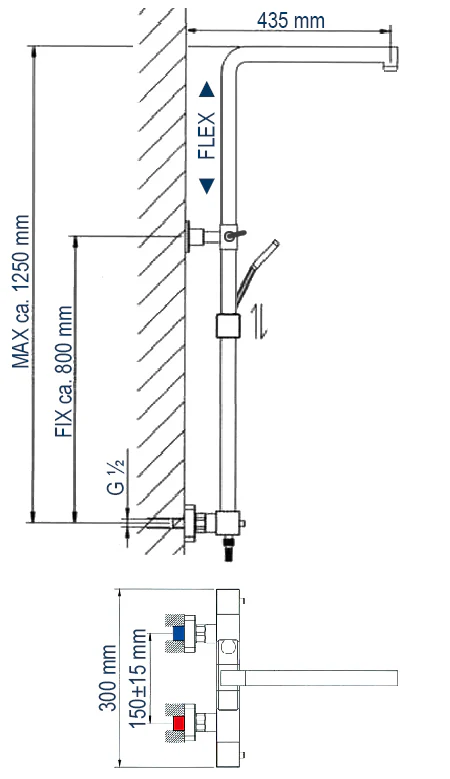 Design duschpelare Thermostat 3011 Basic - Image 5