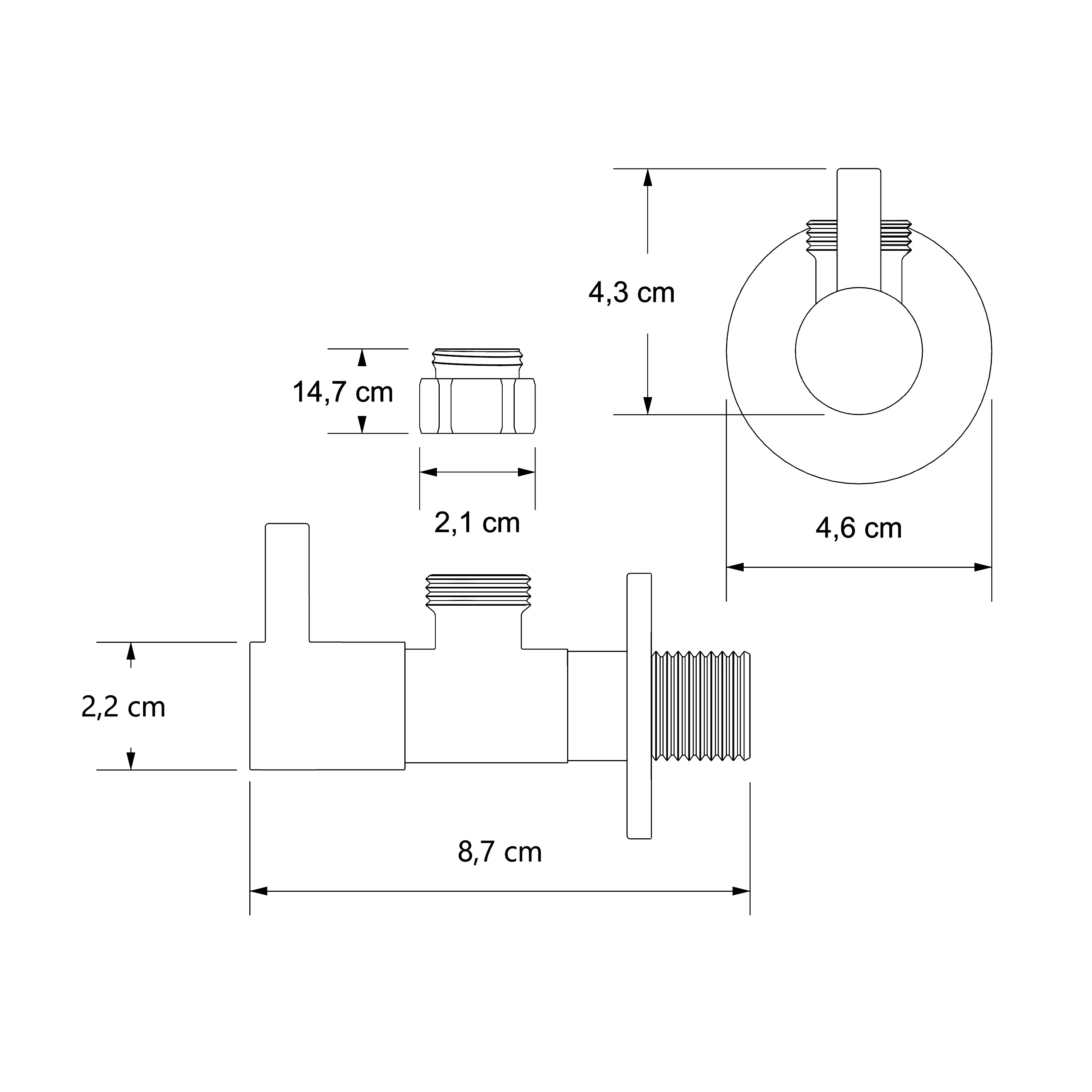Design-hörnaventil 2-pack - Svart matt - Image 3