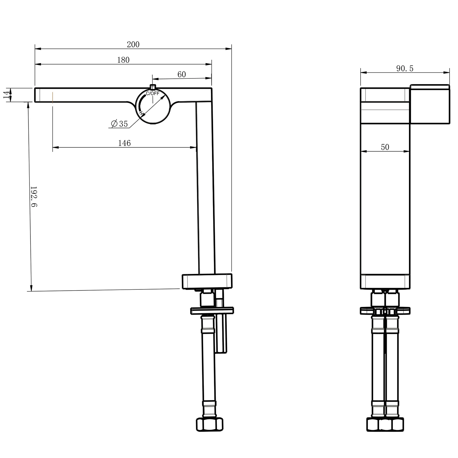 Design tvättställsblandare badrumsblandare NT3220B - Image 7