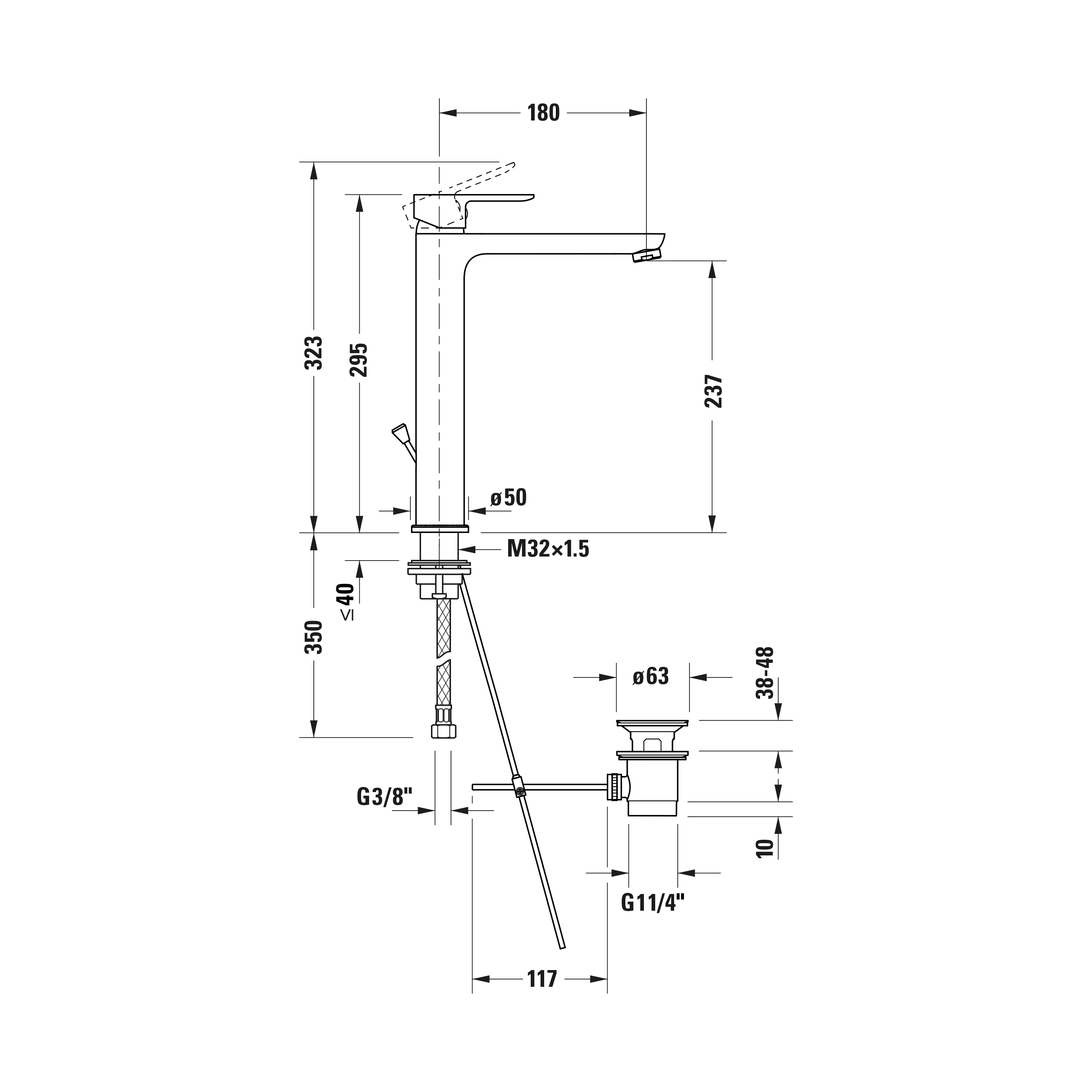 Duravit A.1 tvättställsblandare - Image 7