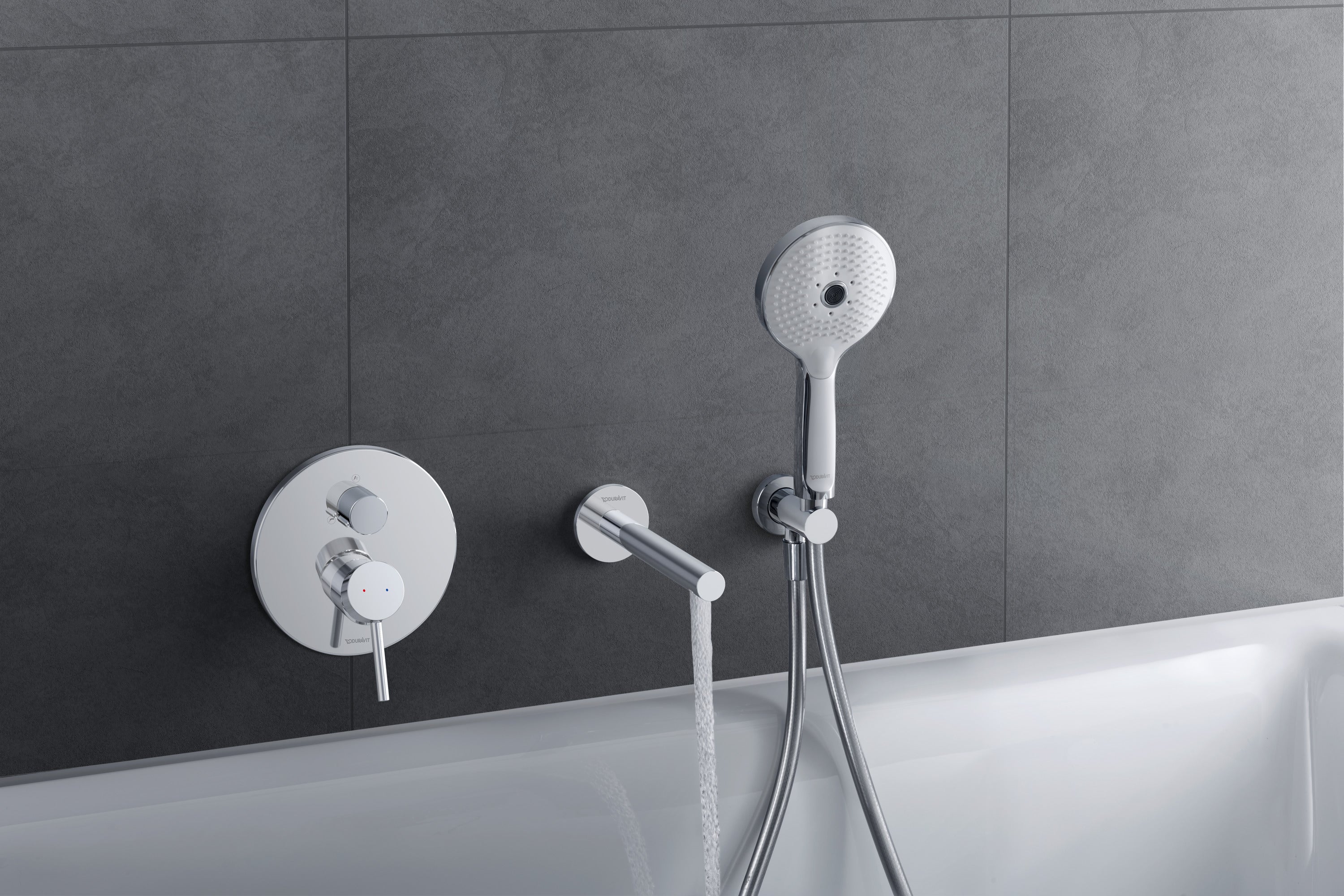 Duravit Circle ettgrepps dold badkarsblandare - Image 2