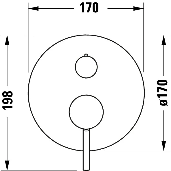 Duravit Circle ettgrepps infälld duschblandare - Image 2