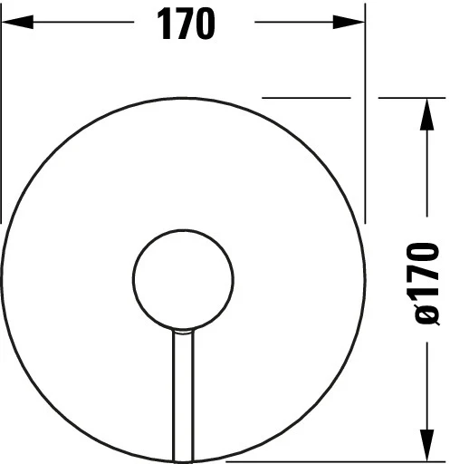 Duravit Circle ettgrepps infälld duschblandare - Image 2