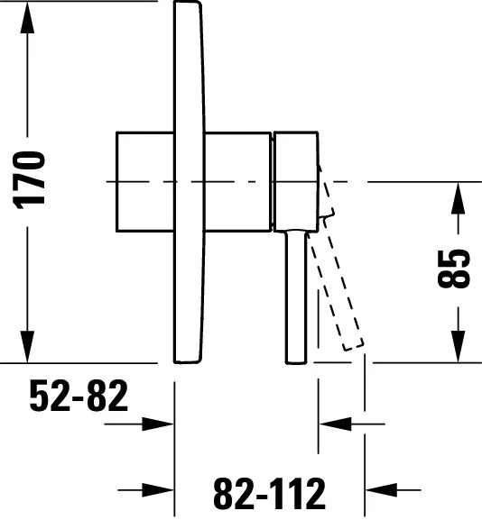 Duravit Circle ettgrepps infälld duschblandare - Image 3