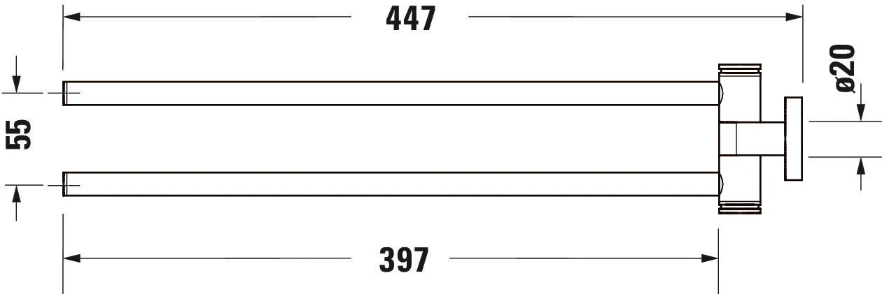 Duravit D-Code handdukstork  - Image 8