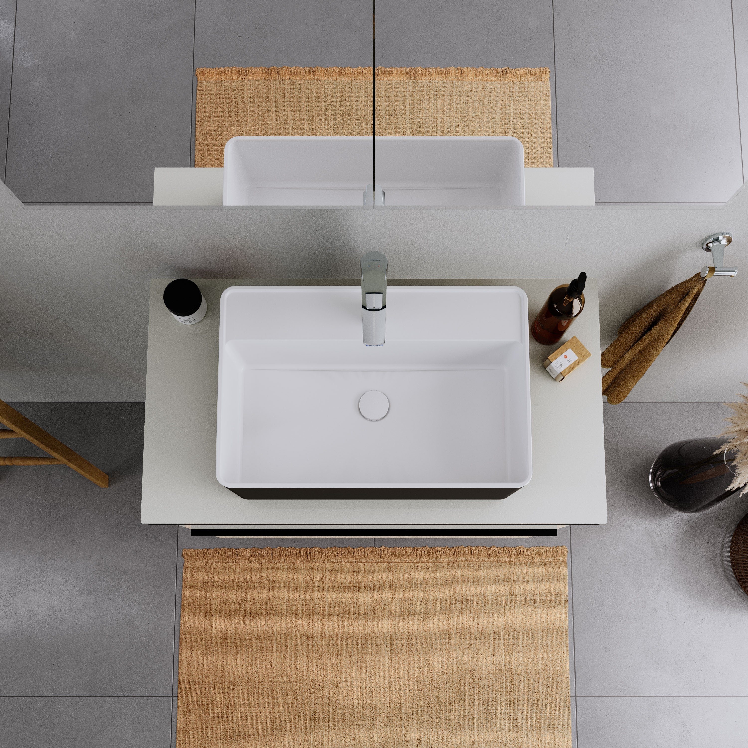 Duravit DuraBrezza tvättställ med bänkskiva - Image 8