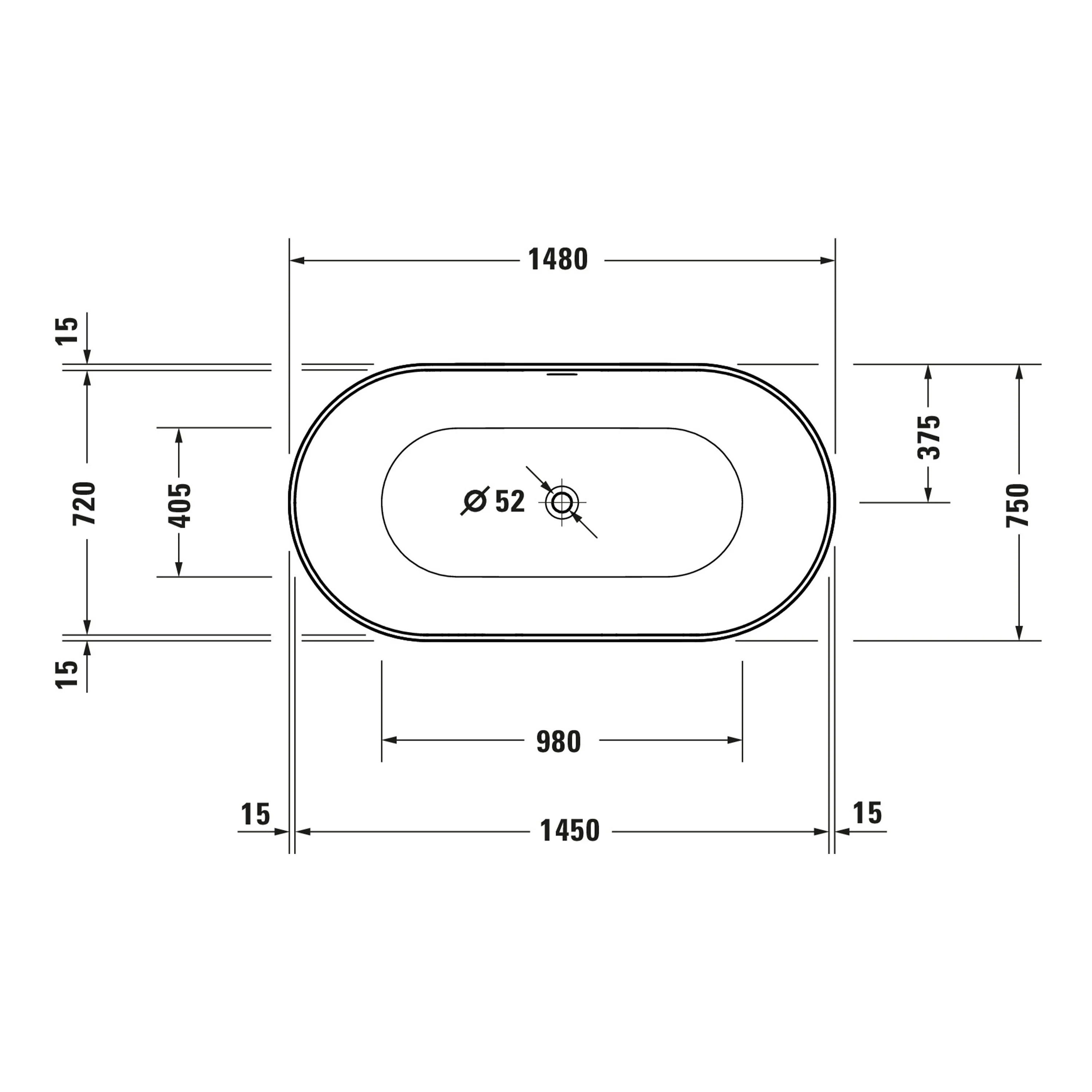 Duravit DuraMuna fristående badkar - Image 11