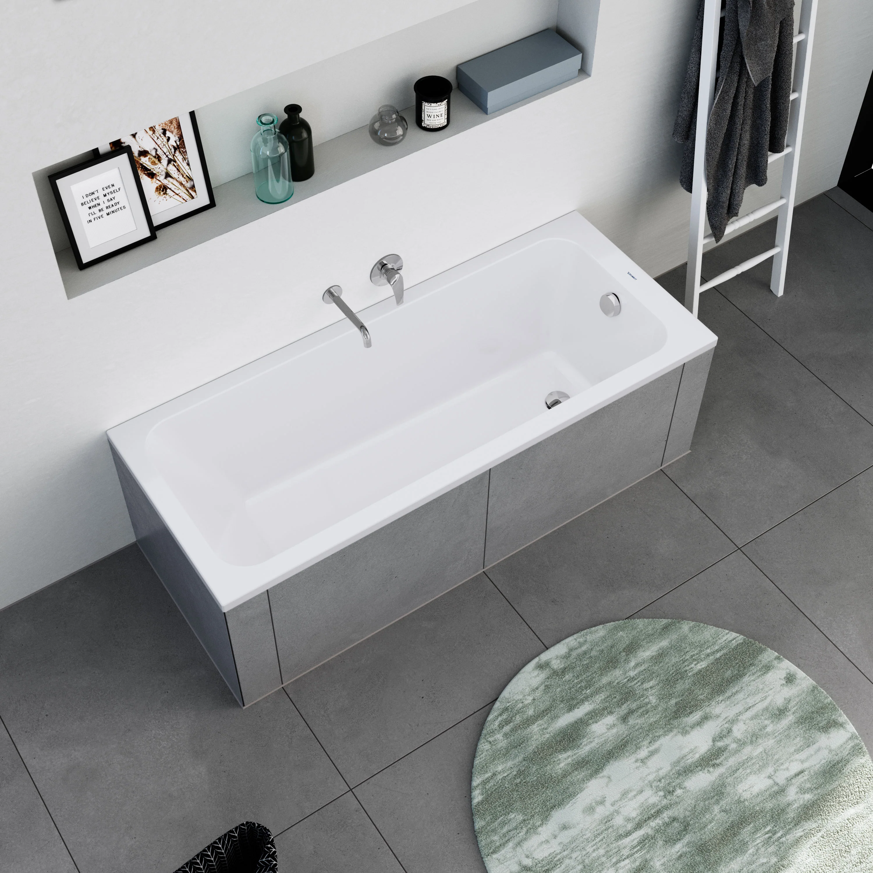 Duravit DuraPecos rektangulär badkar med en rygglutning - Image 3
