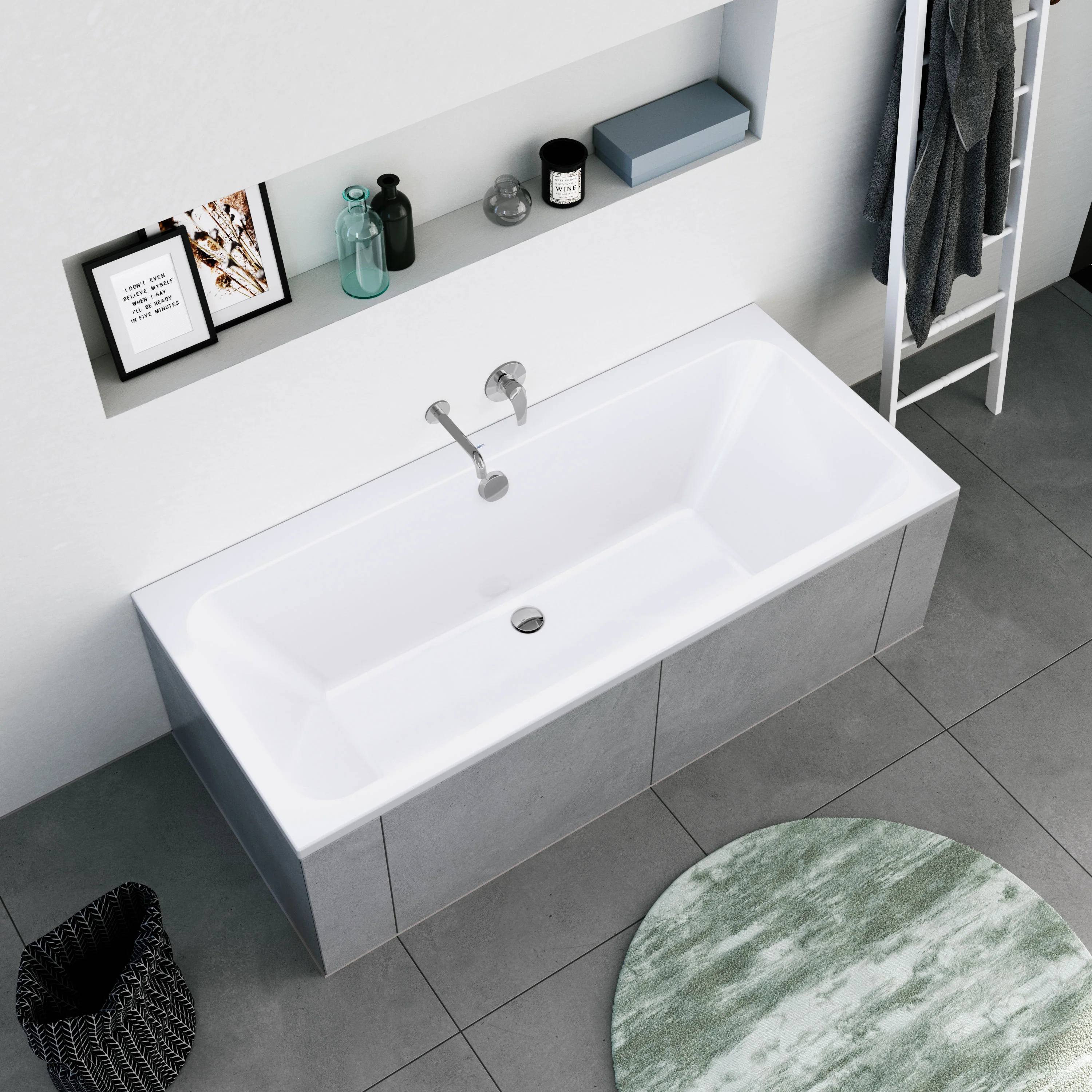 Duravit DuraPecos rektangulärt badkar, för inbyggnad - Image 5
