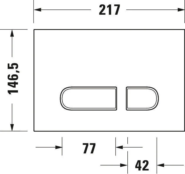 Duravit DuraSystem spolplatta mekanisk för WC - Image 3