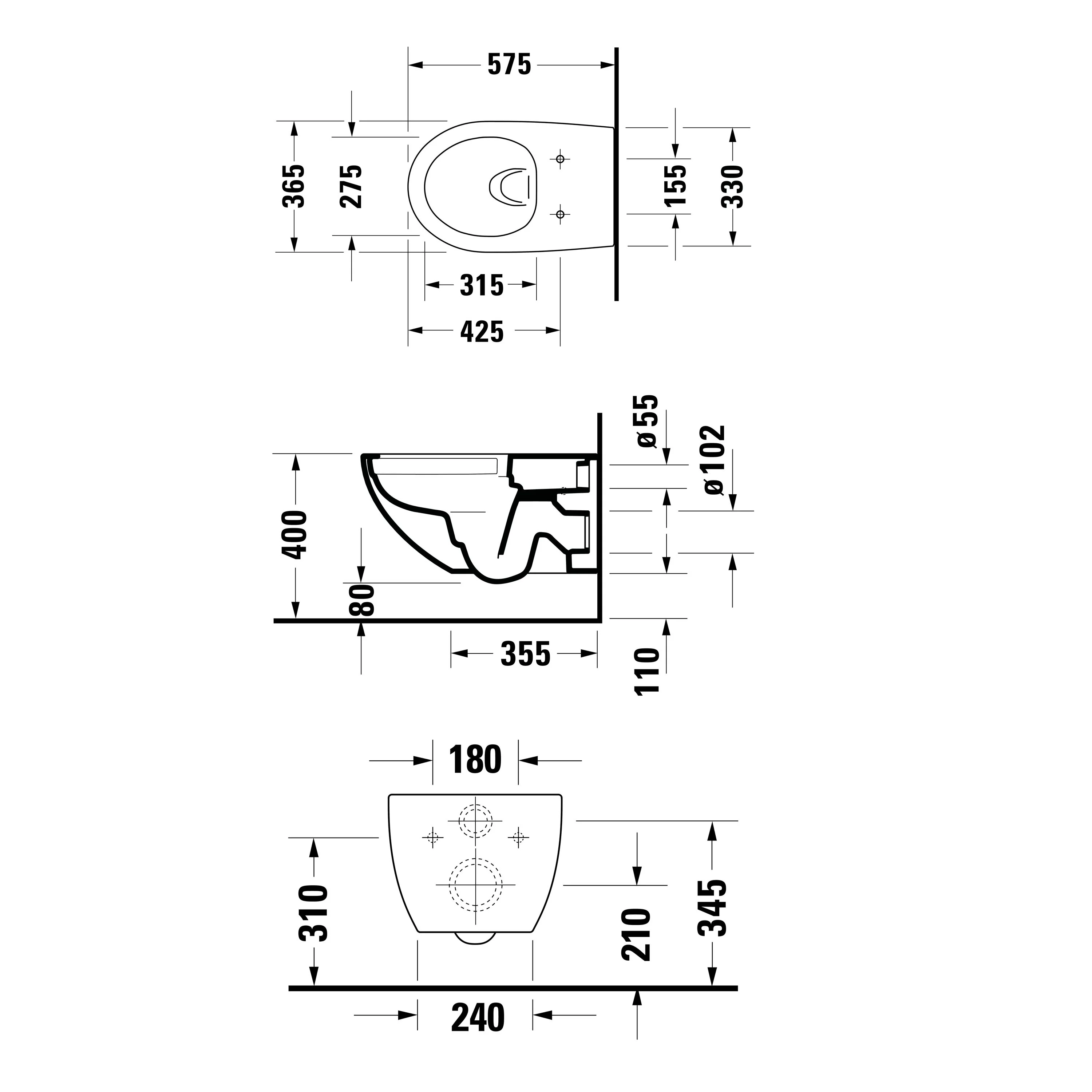 Duravit DuraVento vägghängd WC-set utan spolkant - Image 15