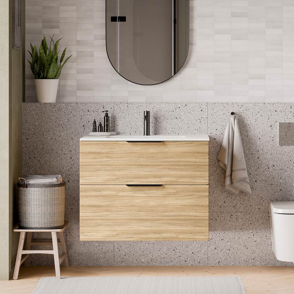 Duravit handfat med tvättställsskåp TIM 80 cm - Image 10