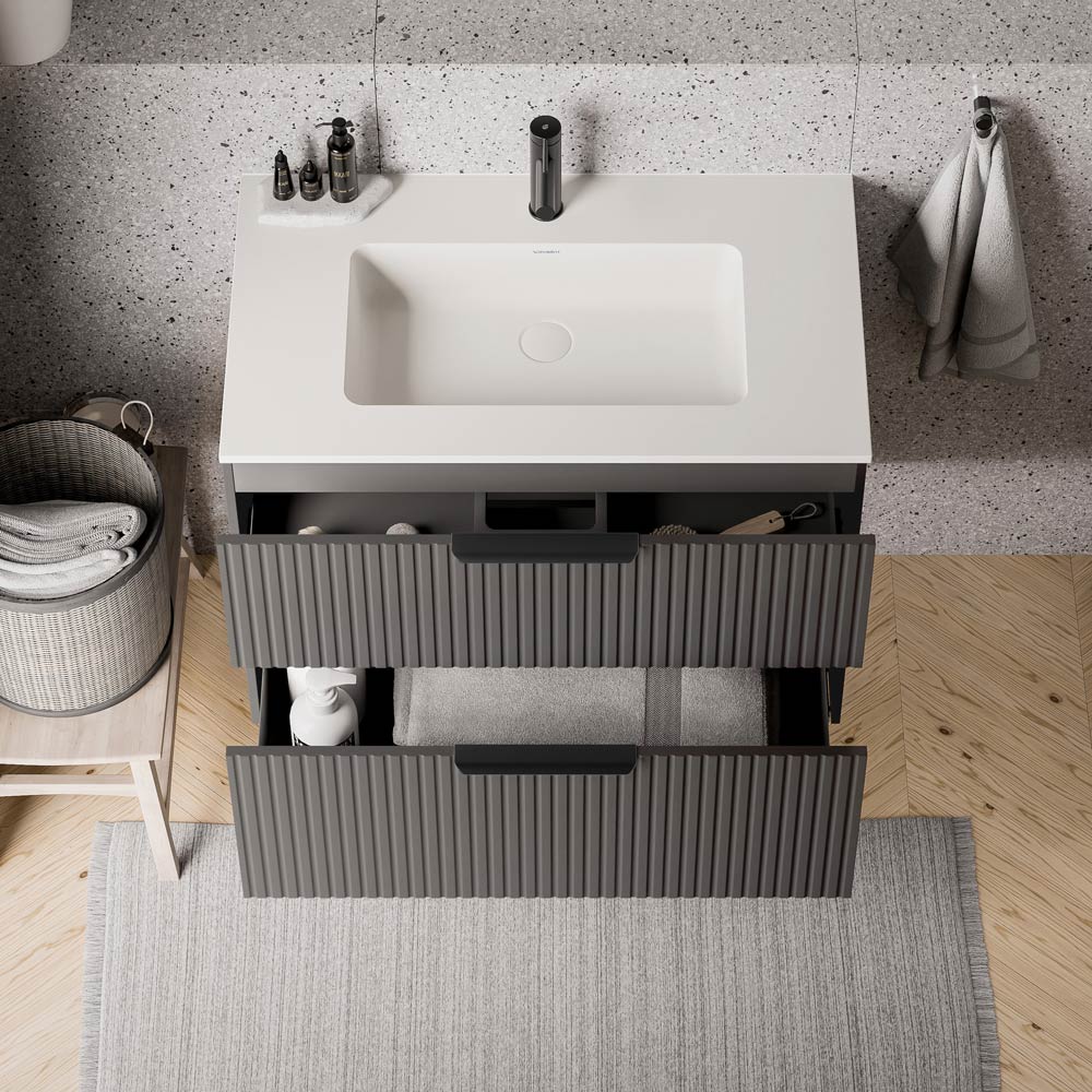 Duravit handfat med tvättställsskåp TIM 80 cm - Image 21