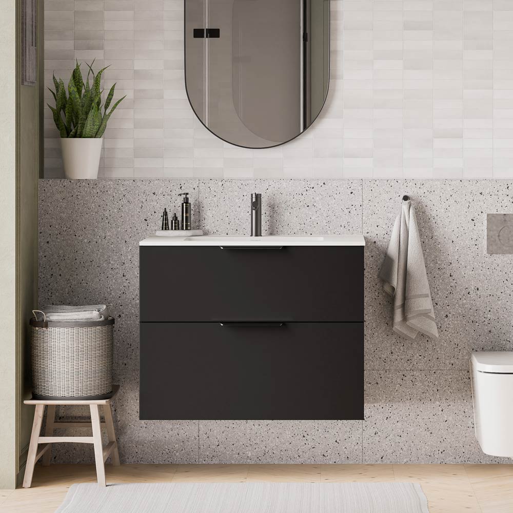 Duravit handfat med tvättställsskåp TIM 80 cm - Image 4