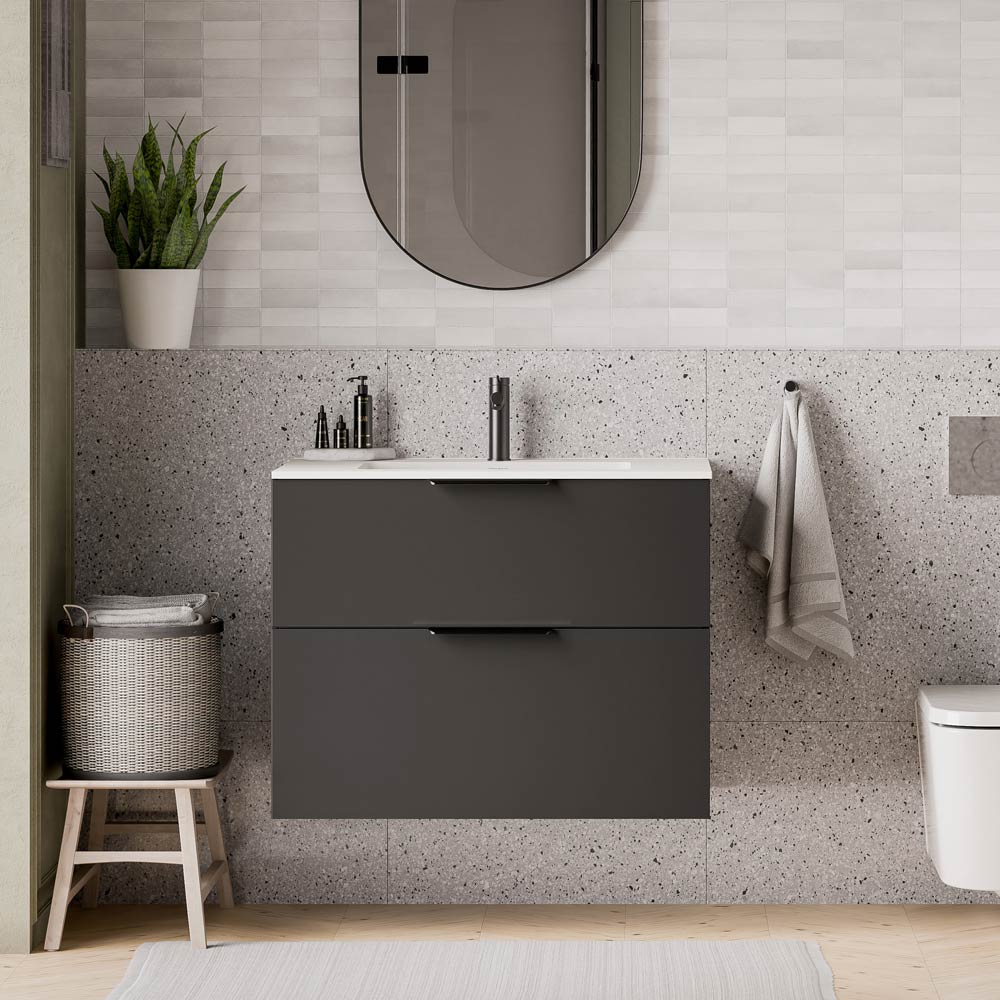 Duravit handfat med tvättställsskåp TIM 80 cm - Image 7