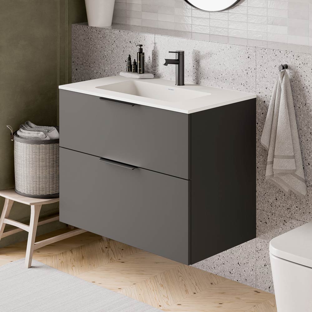 Duravit handfat med tvättställsskåp TIM 80 cm - Image 8