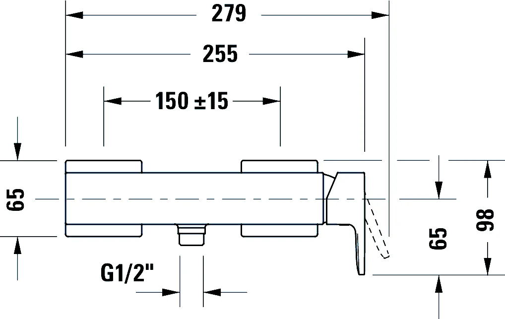 Duravit Manhattan enkelgrepps duschblandare - Image 9