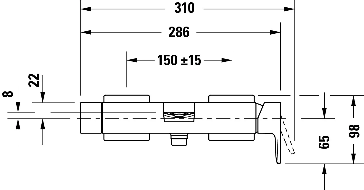Duravit Manhattan ettgreppsbadkarsblandare - Image 7