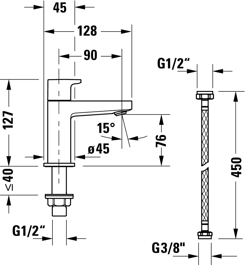 Duravit Manhattan pelararmatur  - Image 6