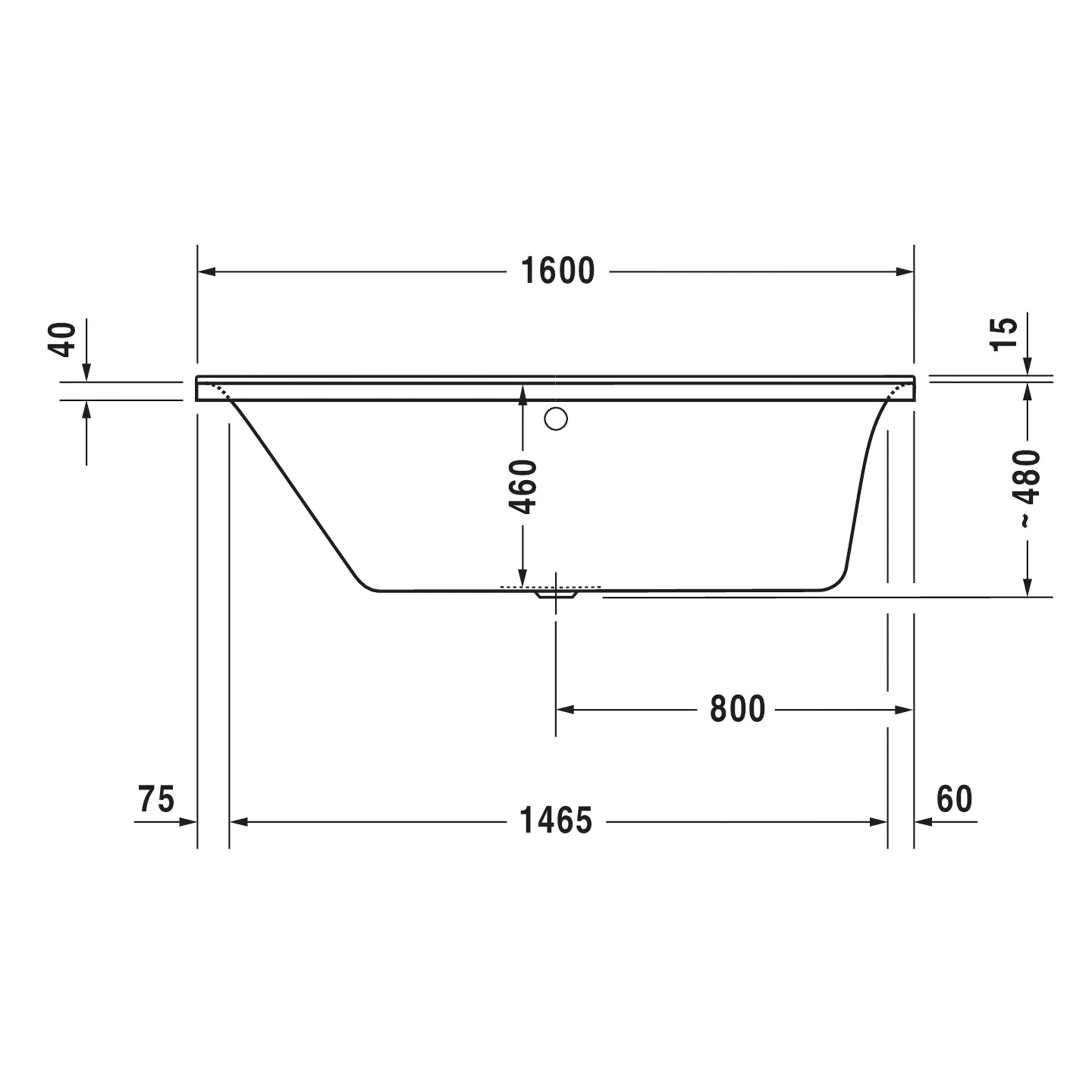 Duravit P3 rektangulär badkar - Image 6