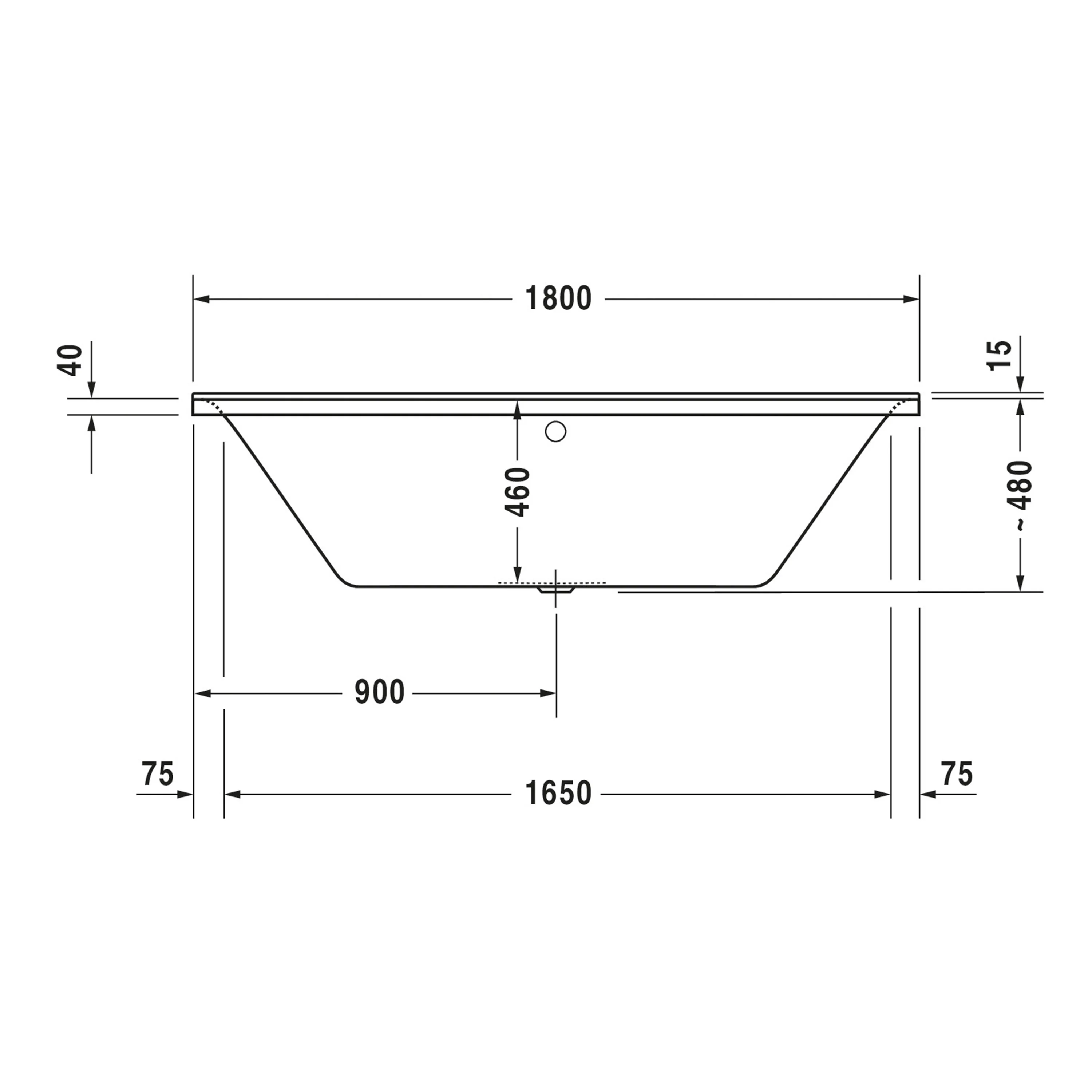 Duravit P3 rektangulärt badkar - Image 6