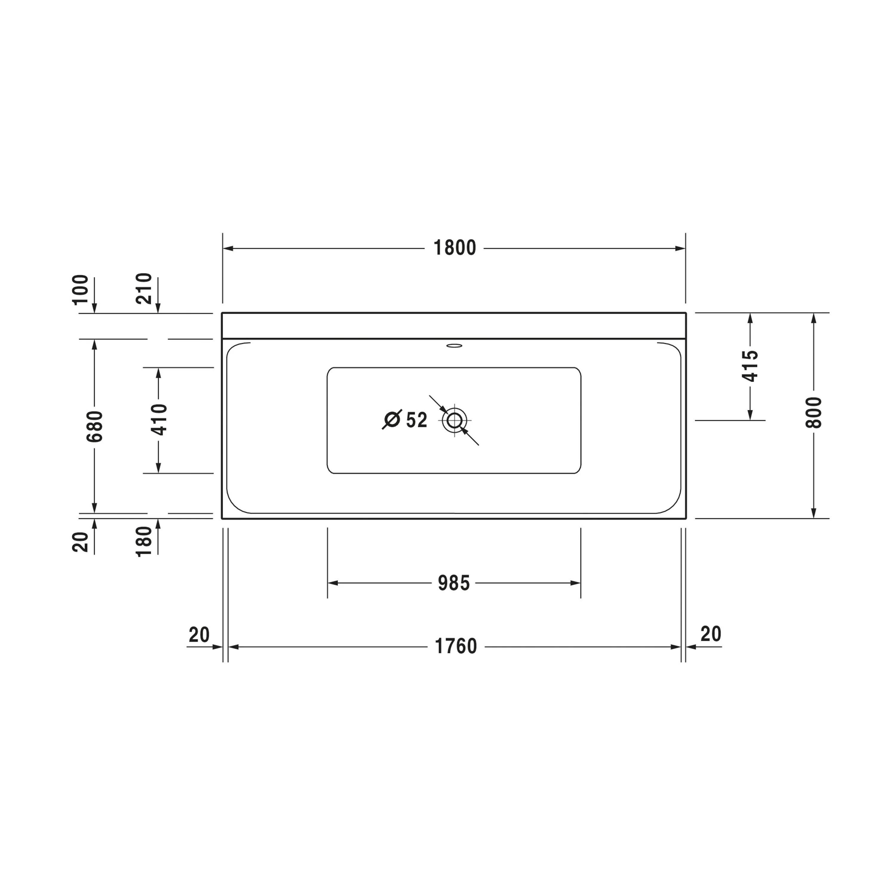 Duravit P3 rektangulärt badkar - Image 7