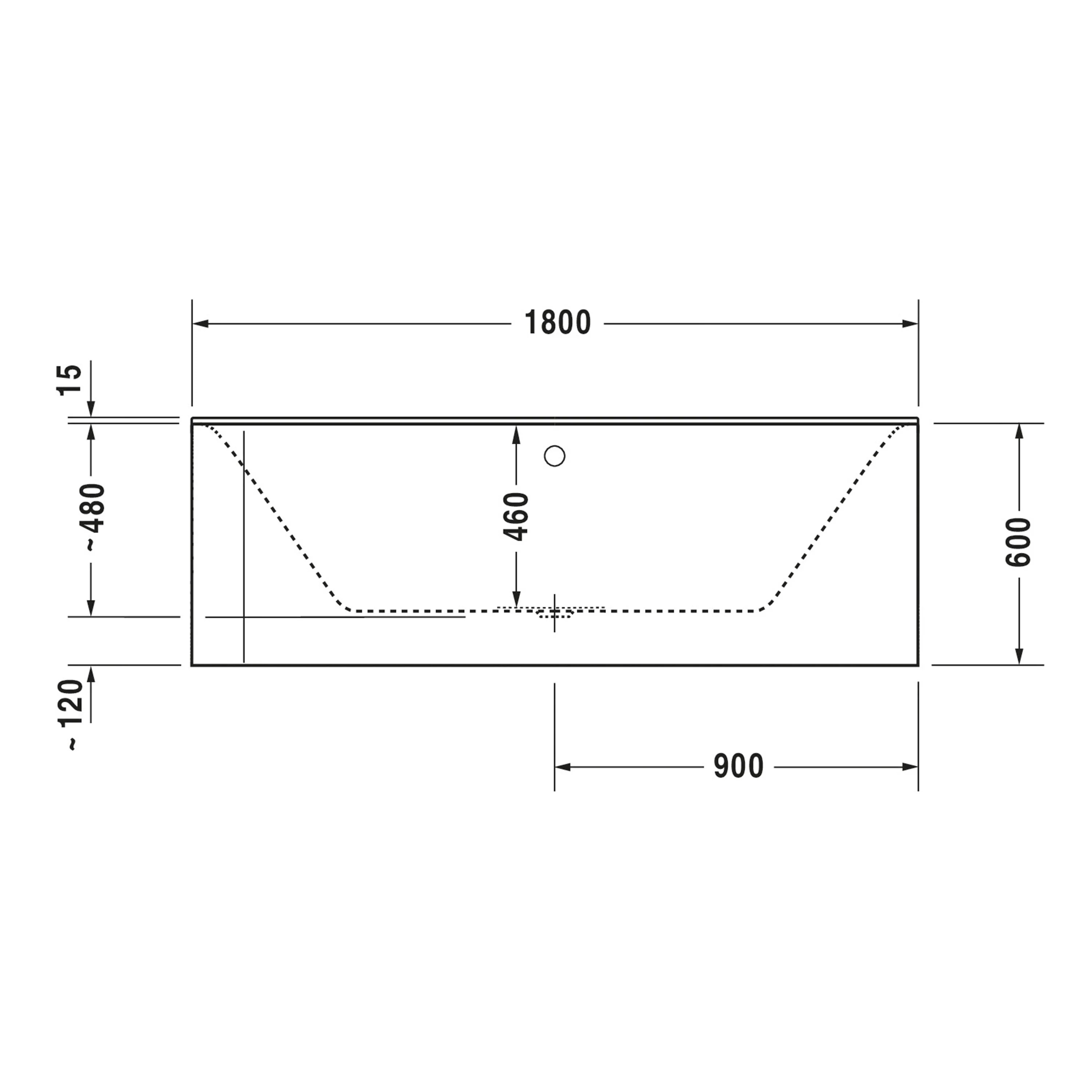 Duravit P3 Väggmonterad Badkar - Image 14