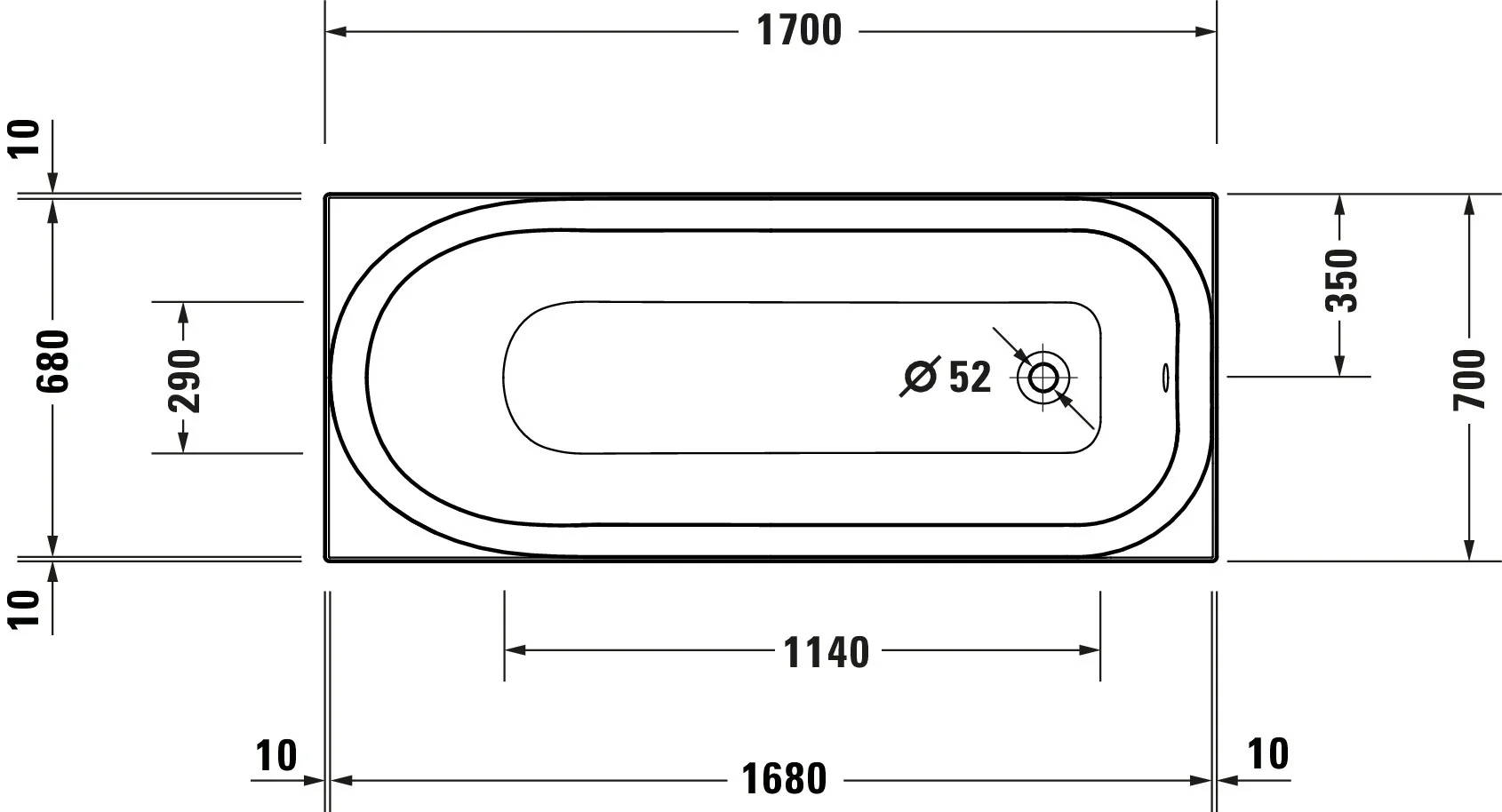 Duravit Soleil rektangulär badkar, inbyggd badkar - Image 6