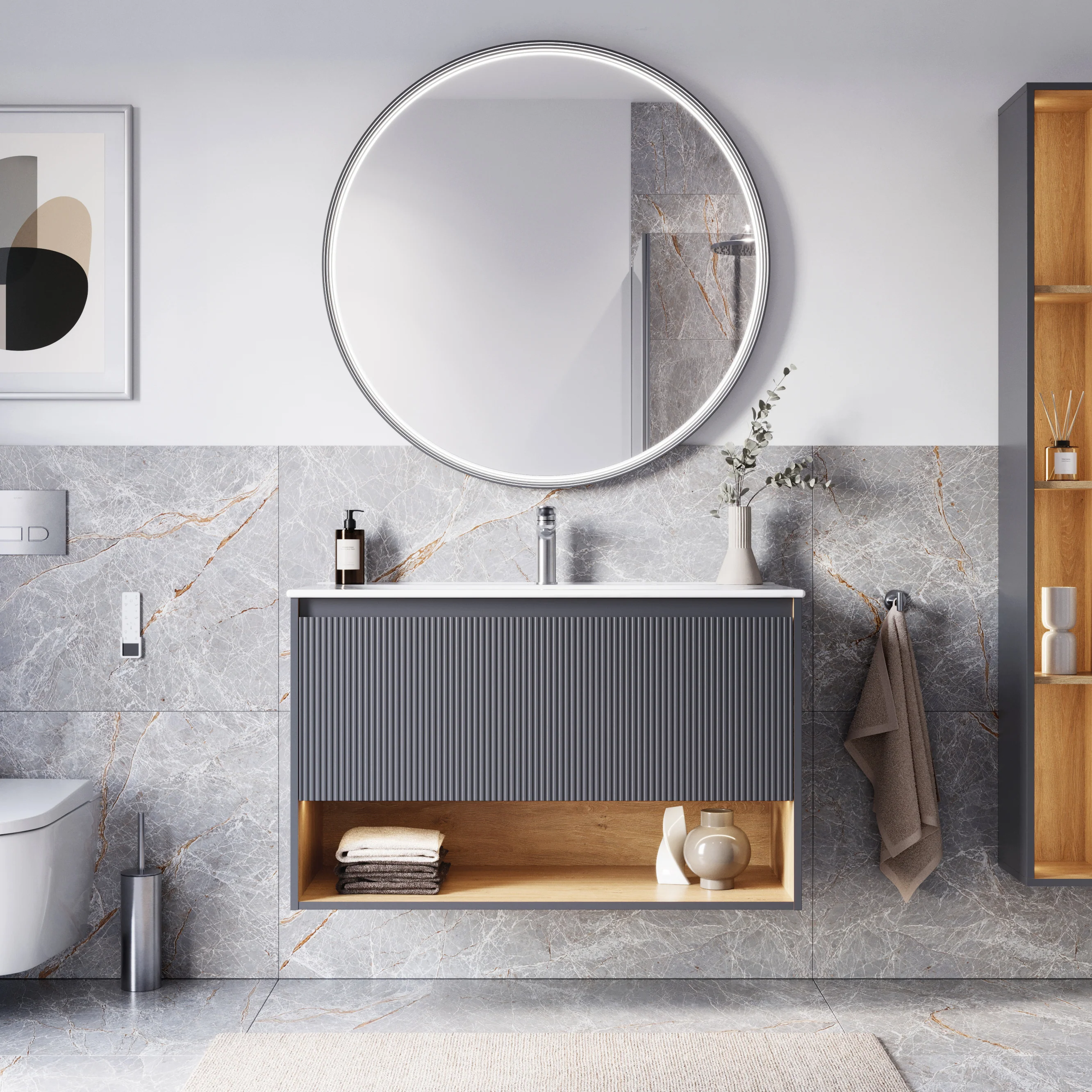 Duravit tvättställ med underskåp BELDIVO 100 cm - Image 2