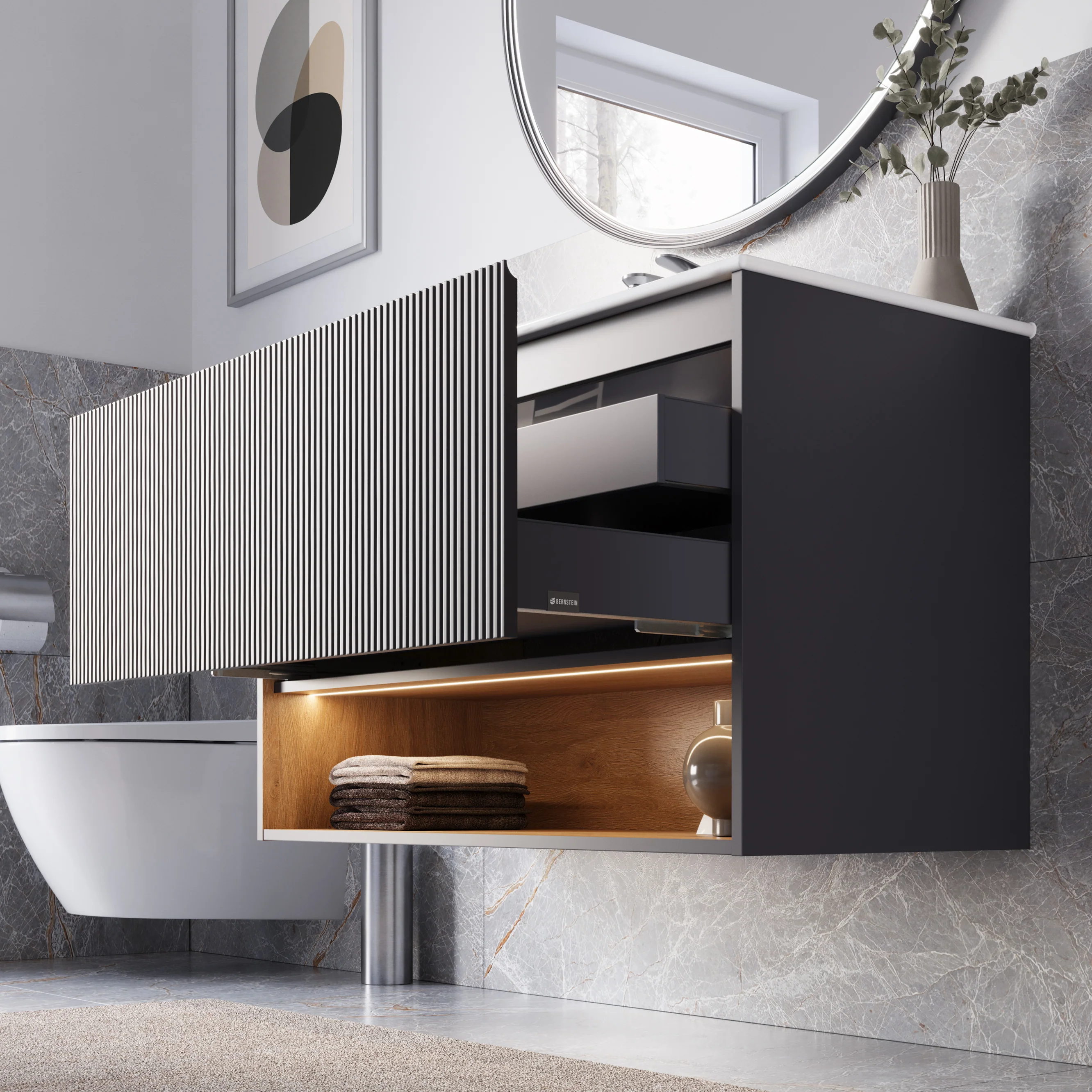 Duravit tvättställ med underskåp BELDIVO 100 cm - Image 4