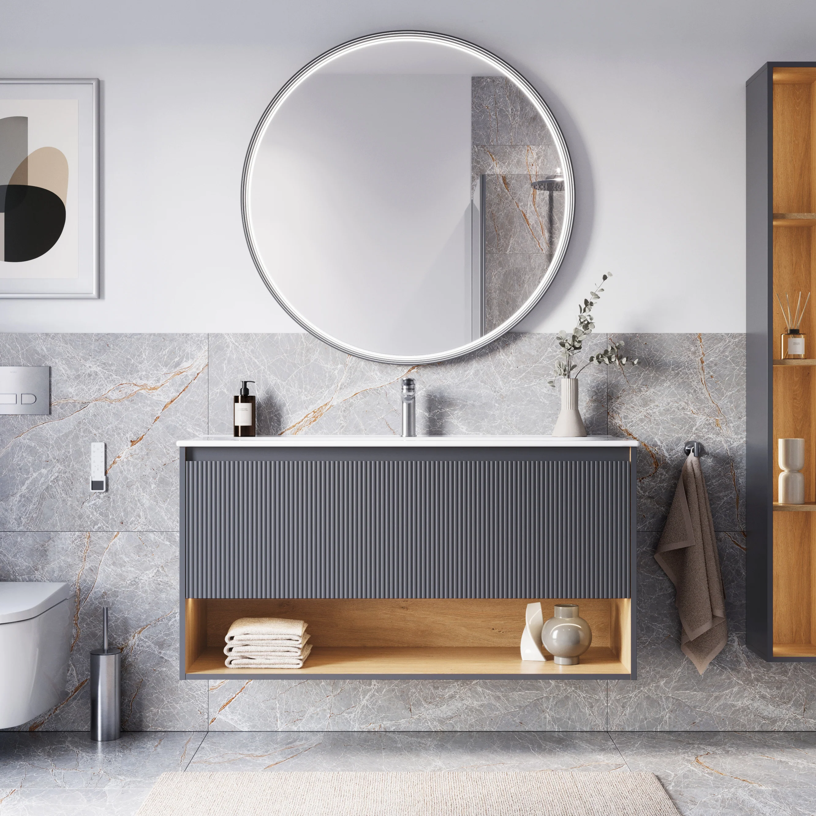 Duravit tvättställ med underskåp BELDIVO 120 cm - Image 2