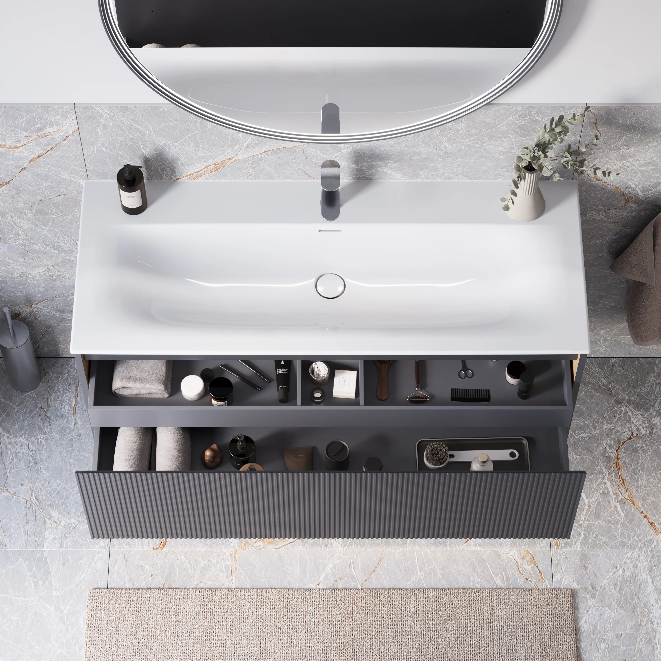 Duravit tvättställ med underskåp BELDIVO 120 cm - Image 3