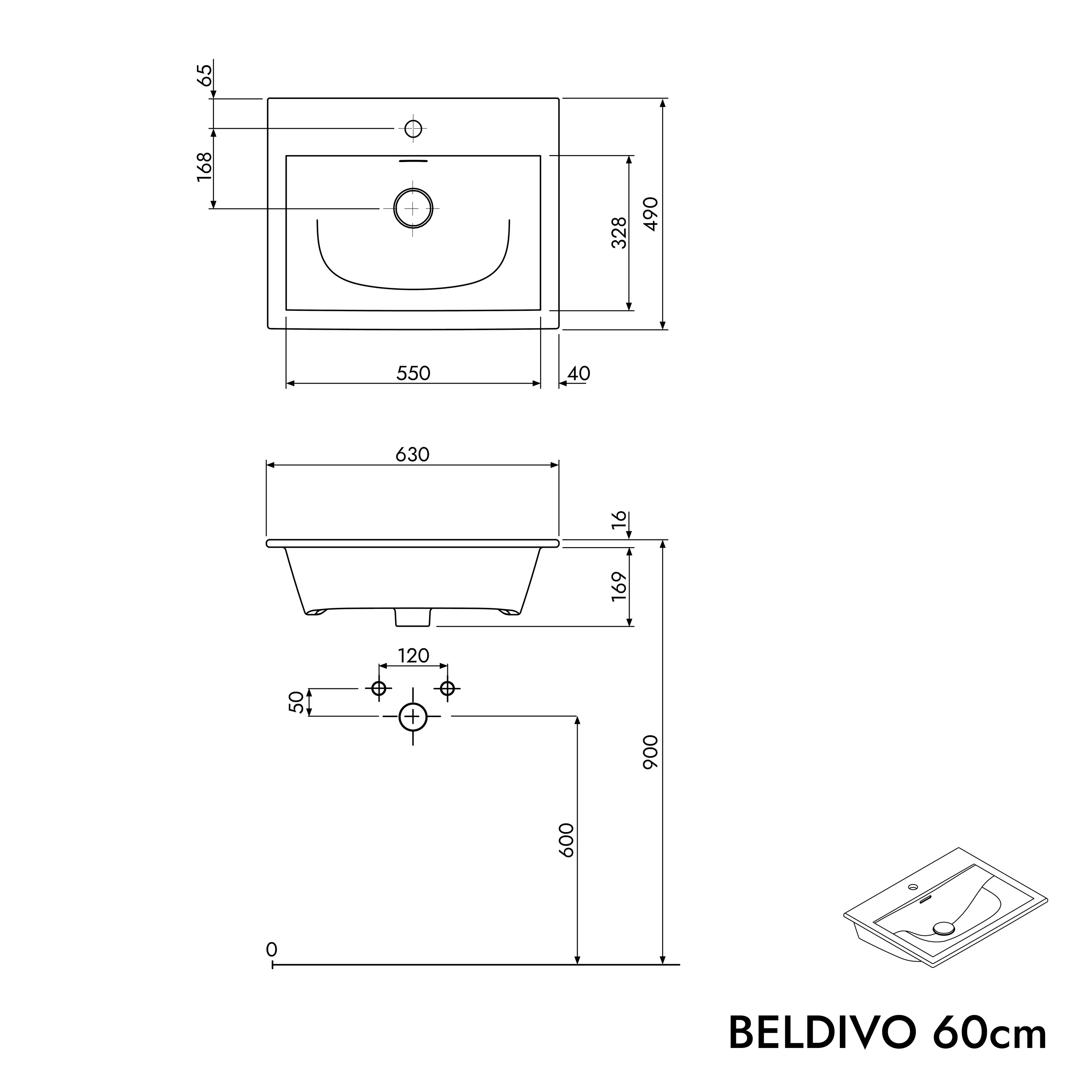 Duravit tvättställ med underskåp BELDIVO 60 cm - Image 26