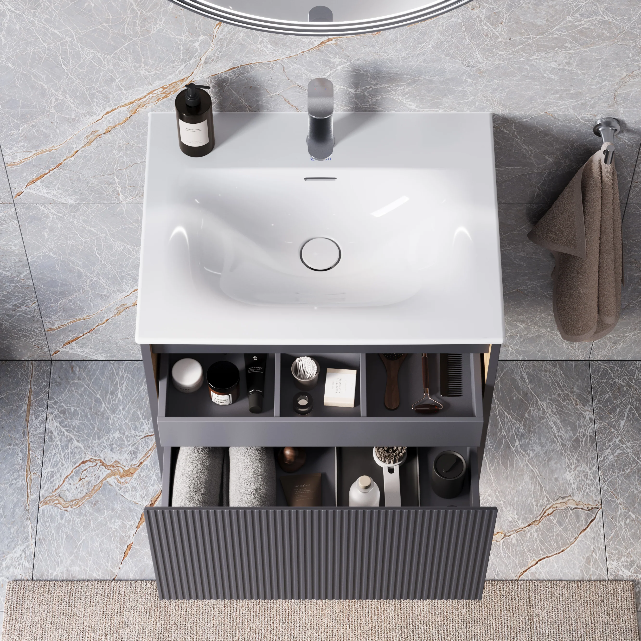 Duravit tvättställ med underskåp BELDIVO 60 cm - Image 3