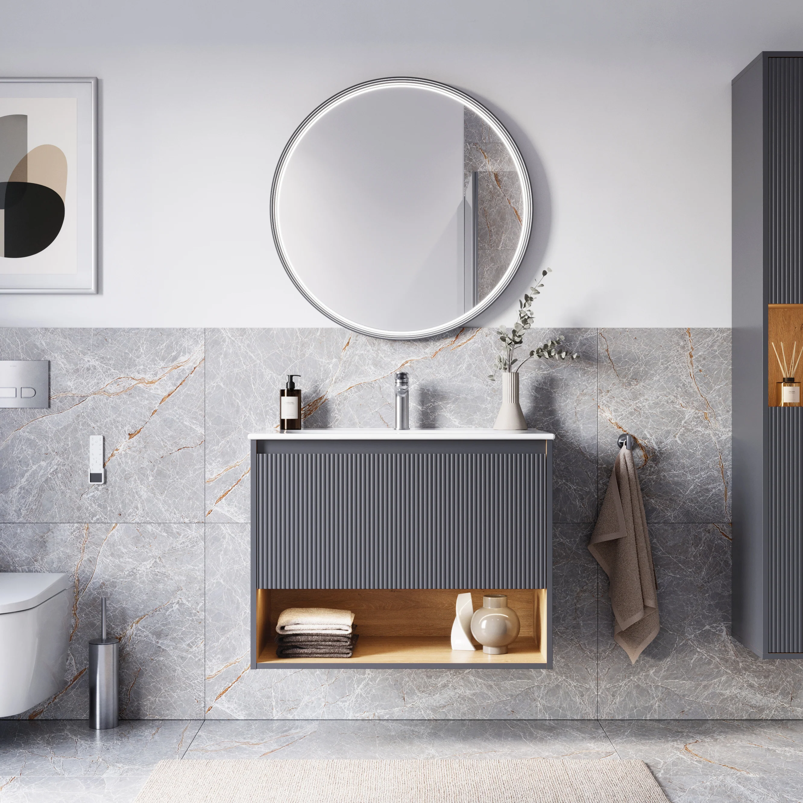 Duravit tvättställ med underskåp BELDIVO 80 cm - Image 2